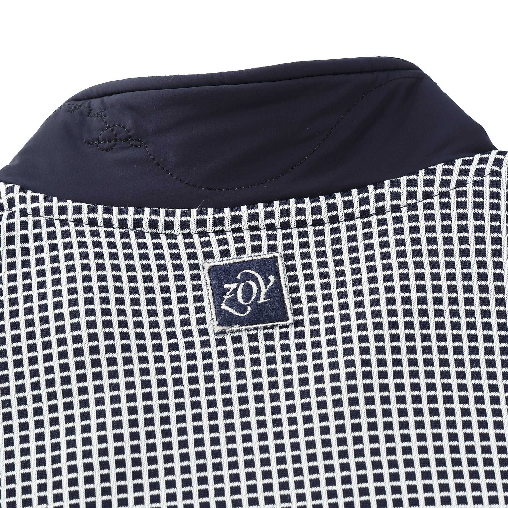 Men's Graph Check WJQ Knit Blouson in Navy