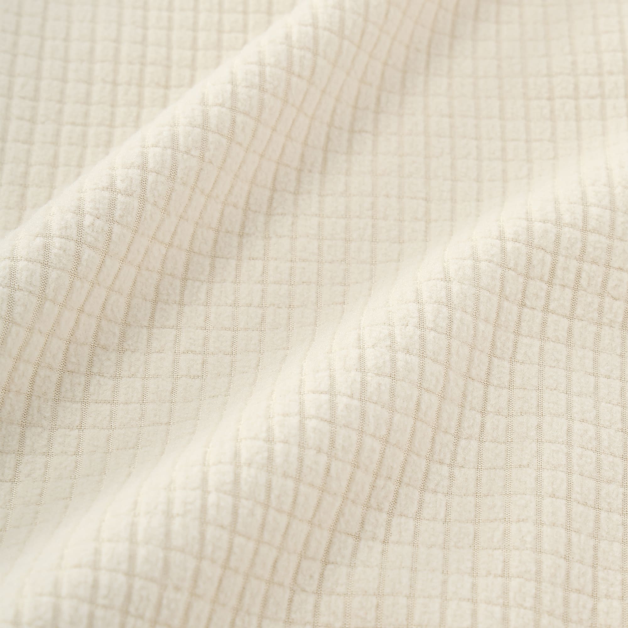 Women's Block Fleece Laminate Hoodie, Cream