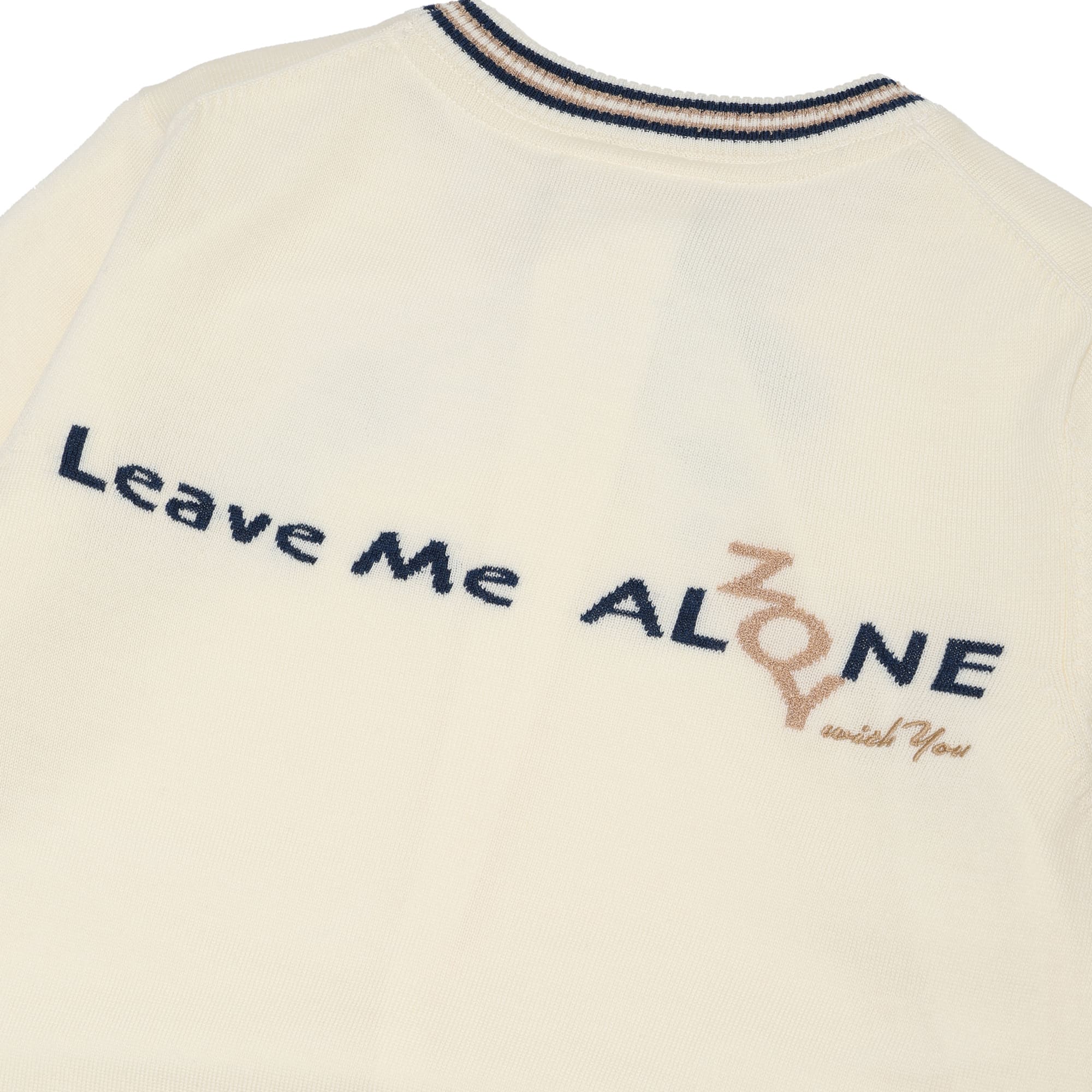 WOMEN CASHWOOL 長袖セーター(防風裏地付) オフホワイト