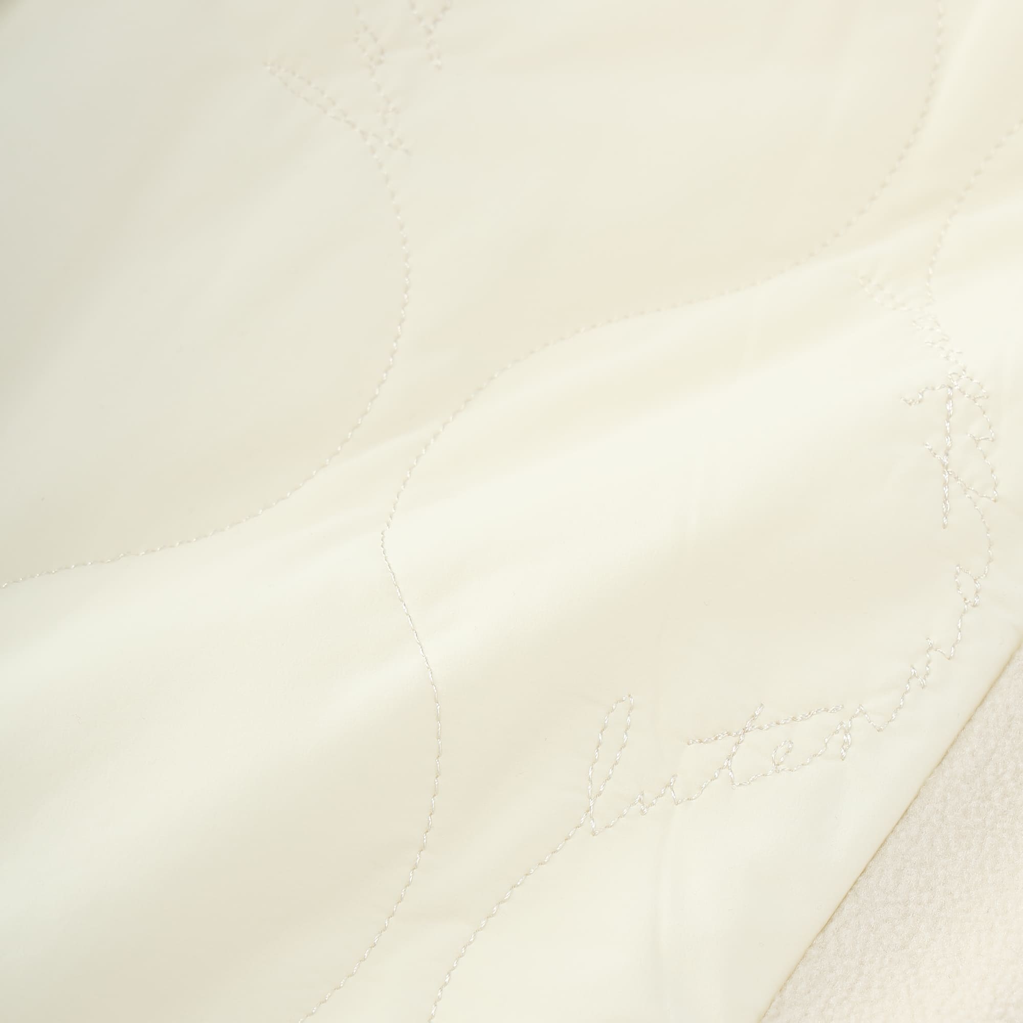 Women's Stretch Taffeta Quilted Long Pants, Cream