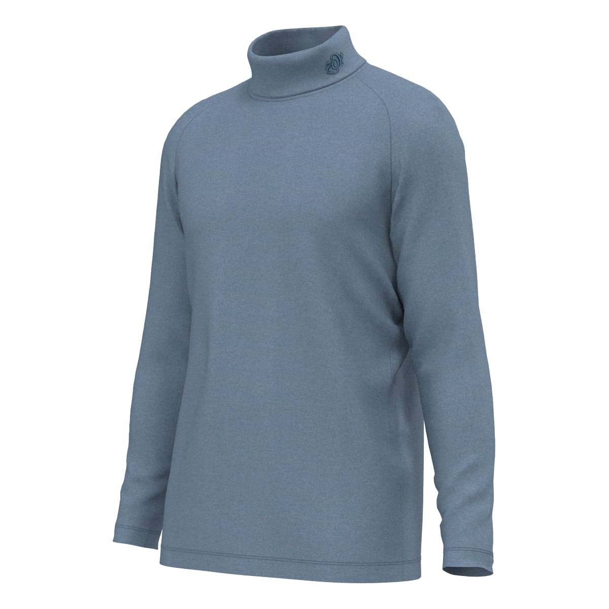 MEN IRM天竺×裏メッシュ 長袖シャツ グレースカイ