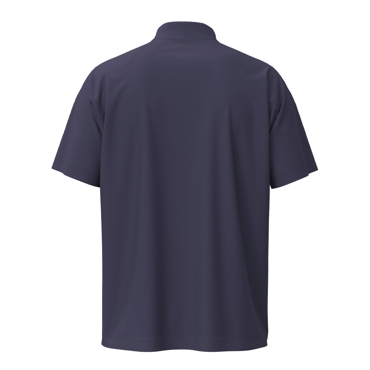 MEN ナイロン鹿の子ストレッチ 半袖シャツ エッグプラント