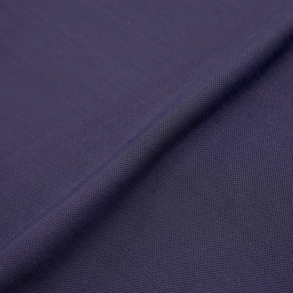 MEN ナイロン鹿の子ストレッチ 半袖シャツ エッグプラント