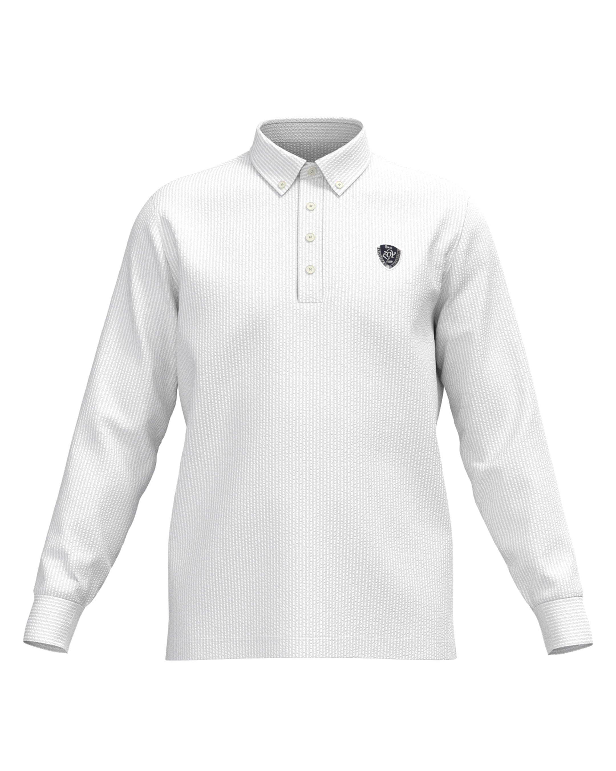 MEN プレミアムサッカージャージー 長袖シャツ ホワイト