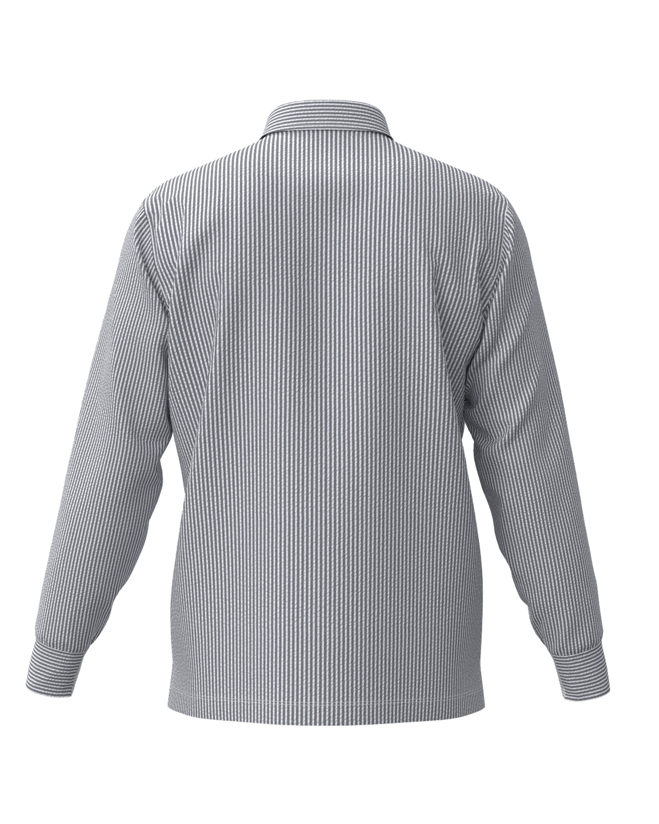 MEN プレミアムサッカージャージー 長袖シャツ グレー