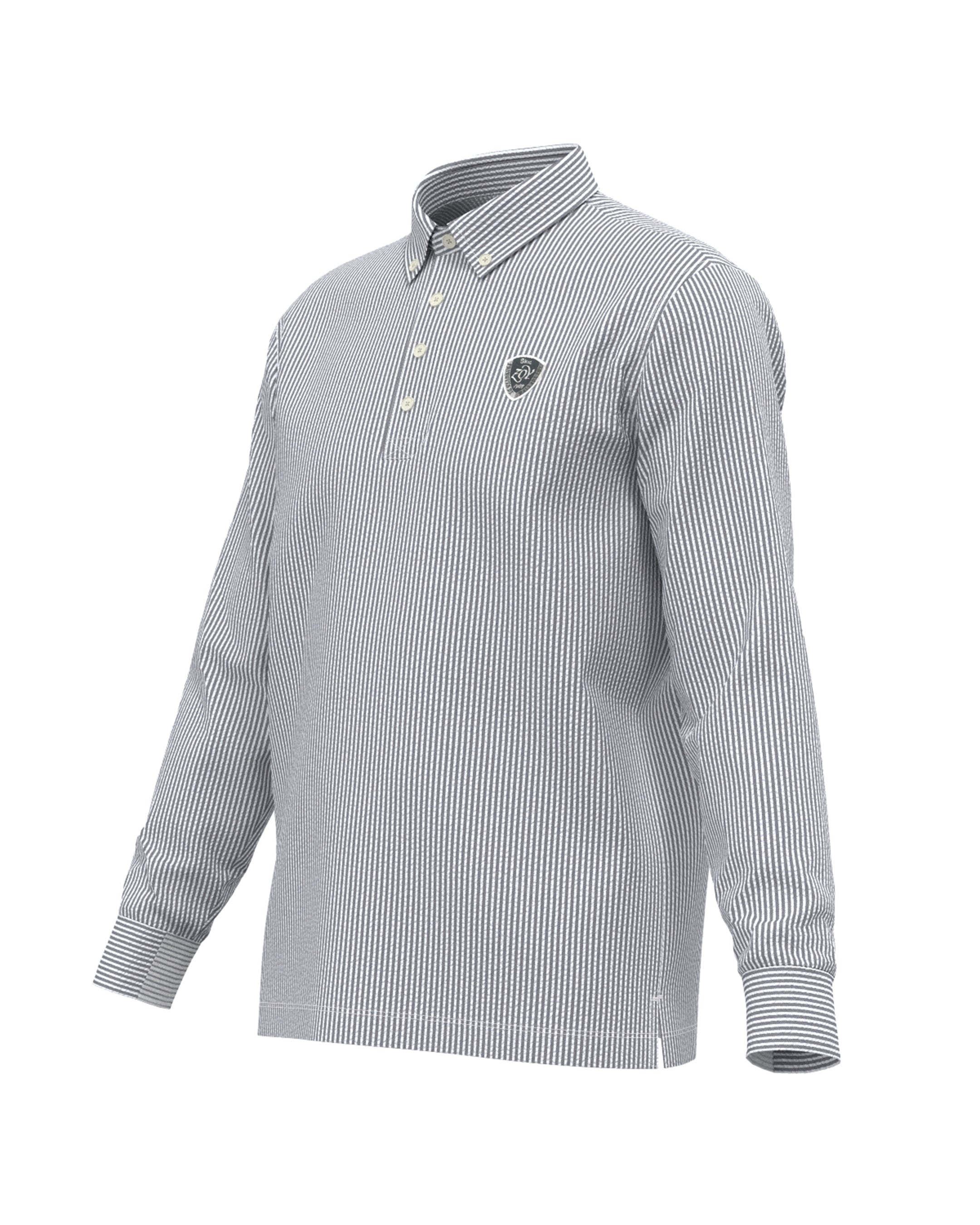 MEN プレミアムサッカージャージー 長袖シャツ グレー