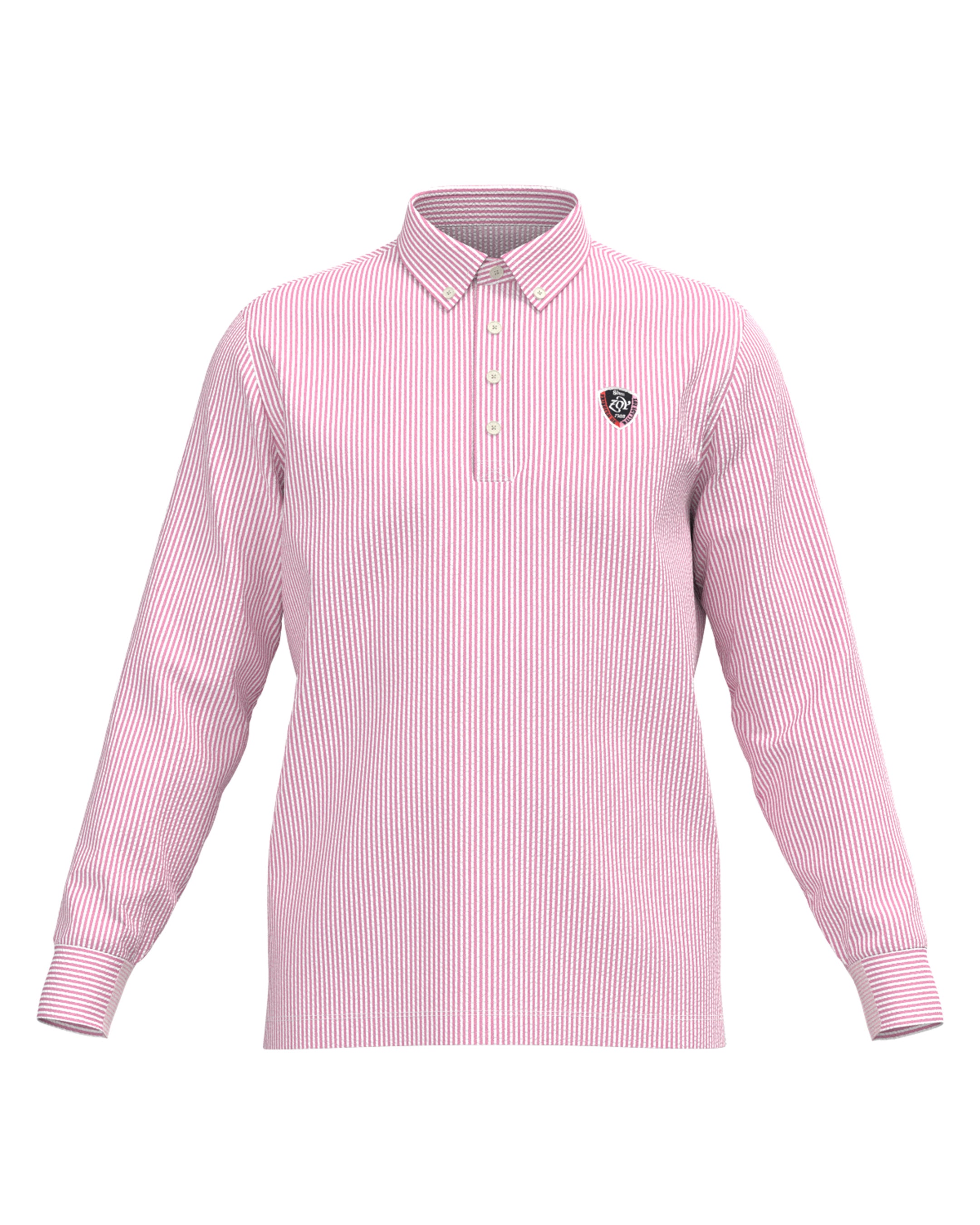 MEN プレミアムサッカージャージー 長袖シャツ ピンク