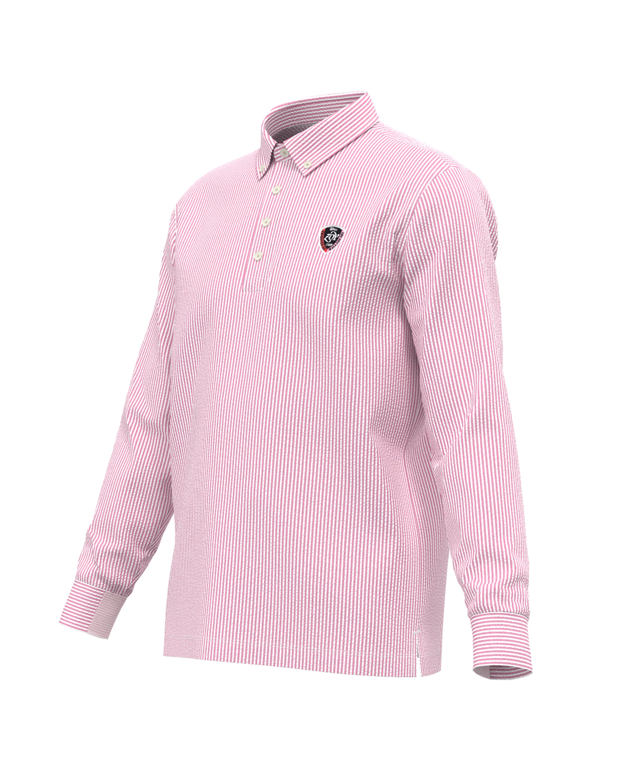 MEN プレミアムサッカージャージー 長袖シャツ ピンク