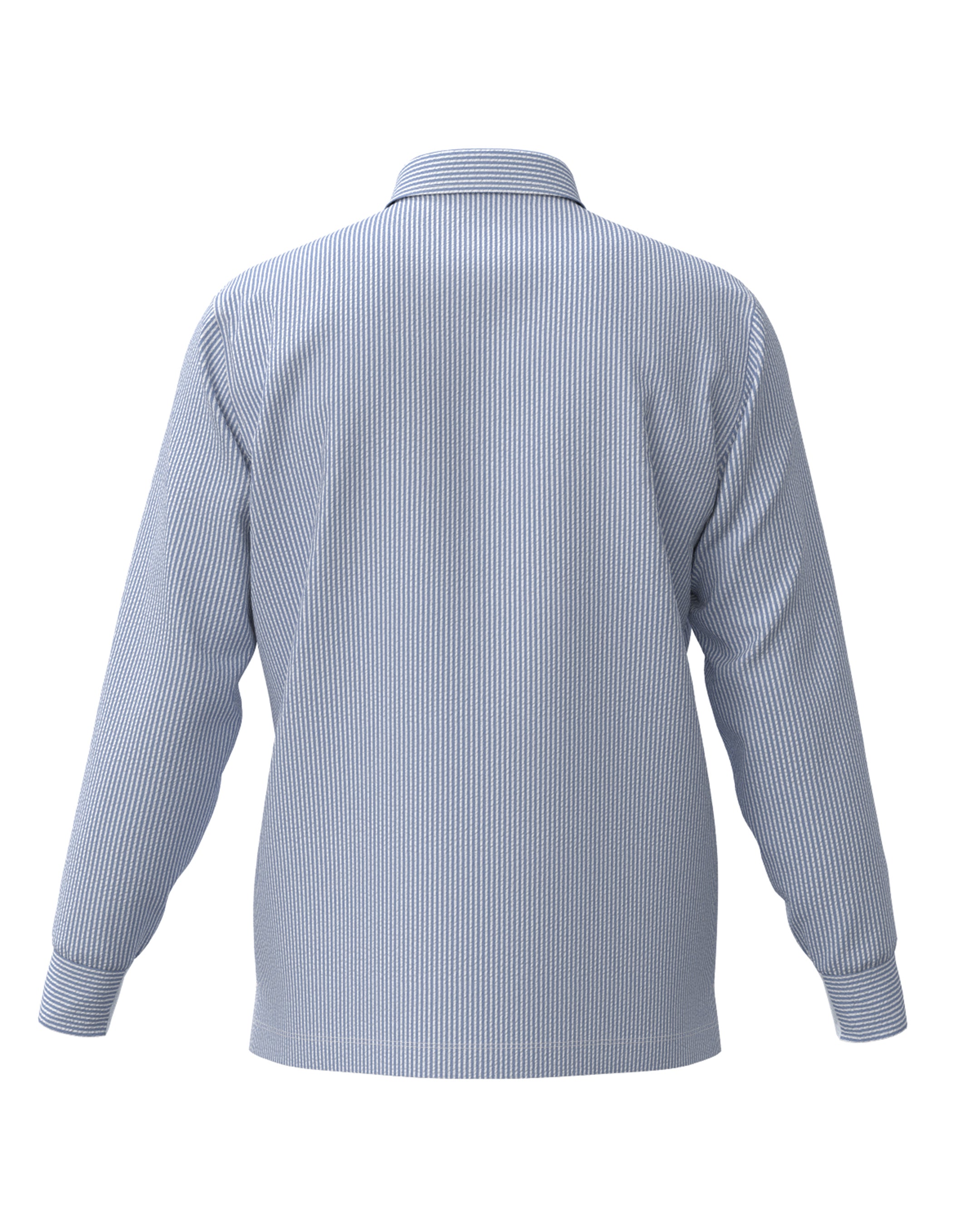 MEN プレミアムサッカージャージー 長袖シャツ ブルー