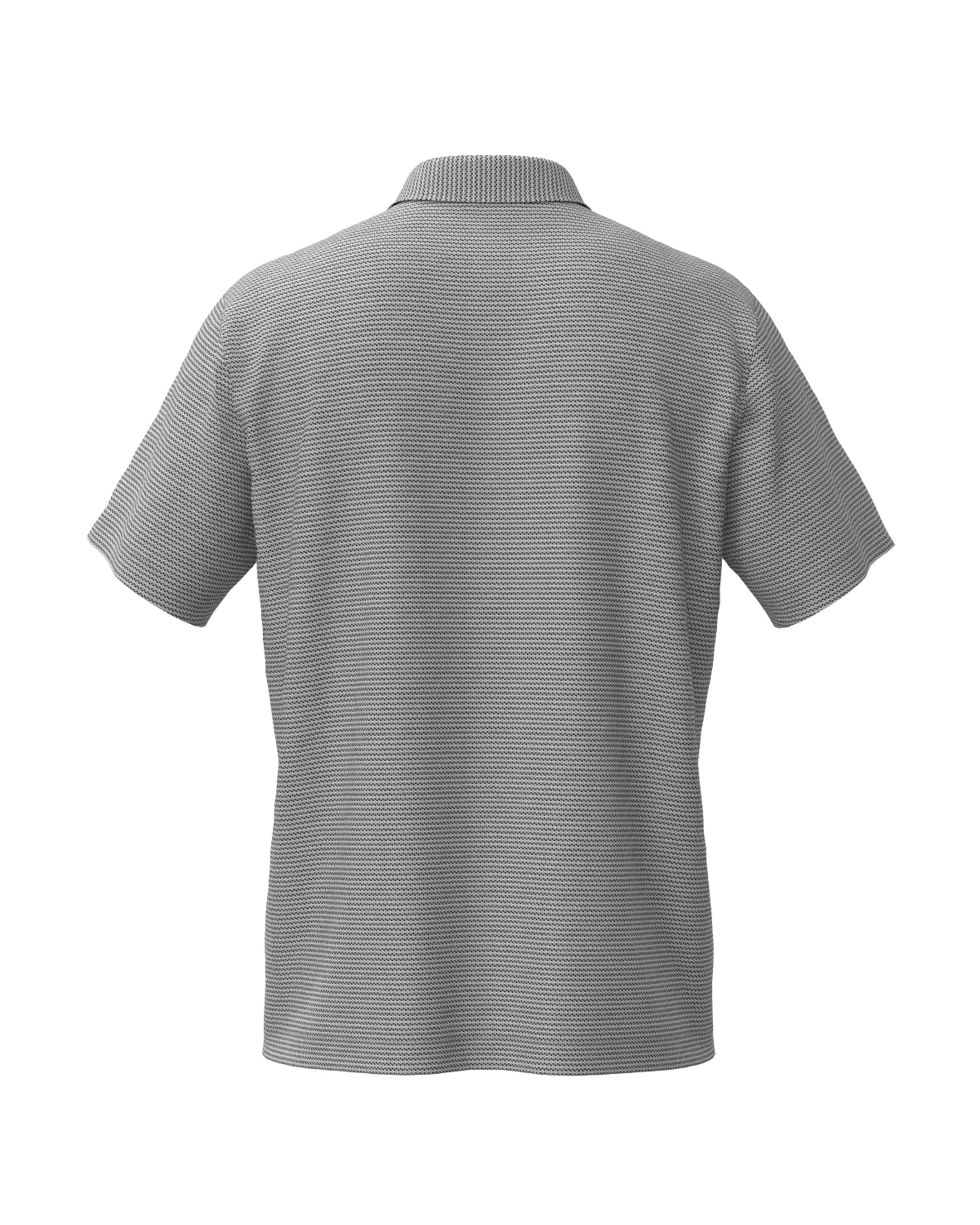 MEN COOLMAXハニカムボーダー 半袖シャツ グレー
