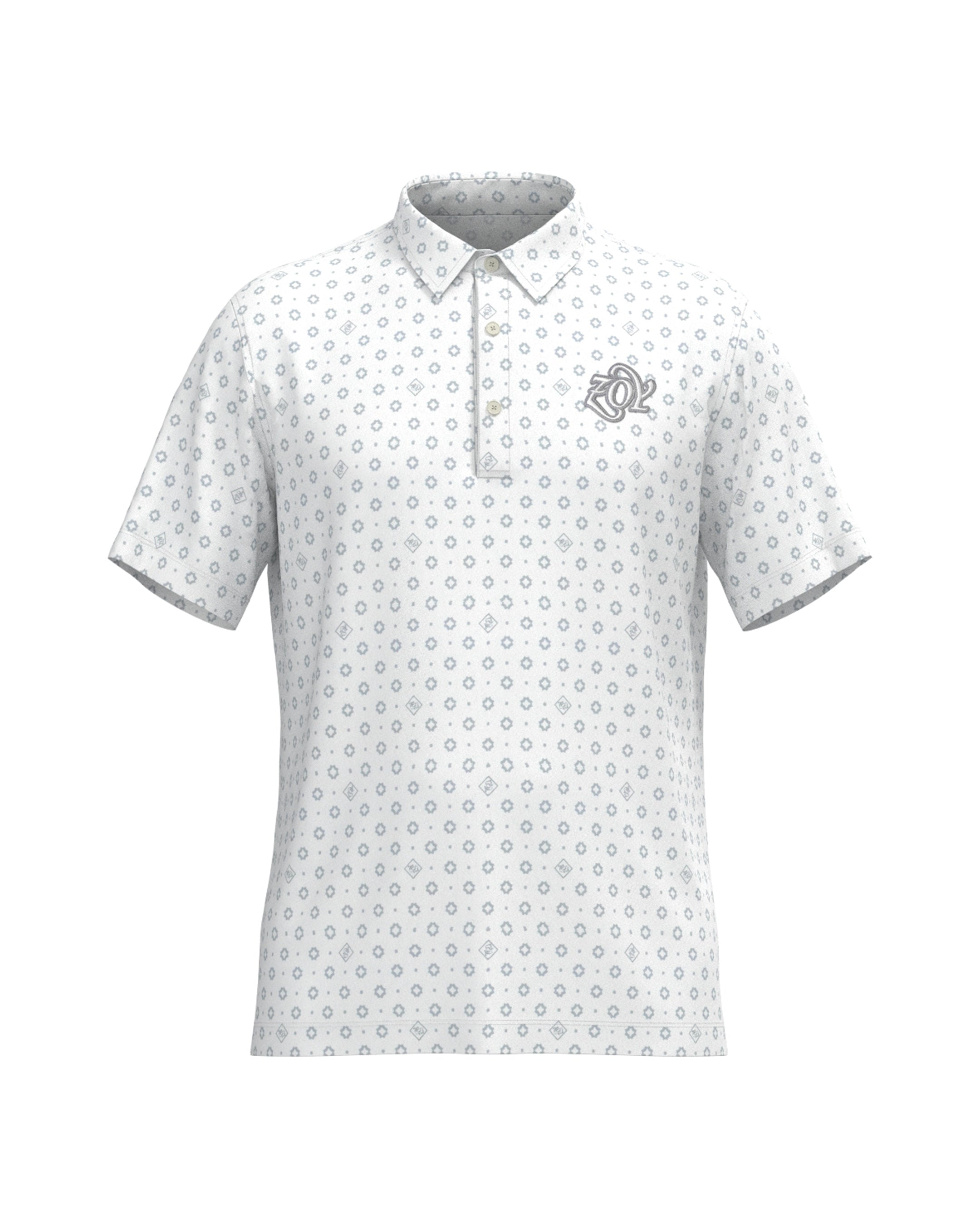Men's Alphabet Print Short Sleeve Shirt White