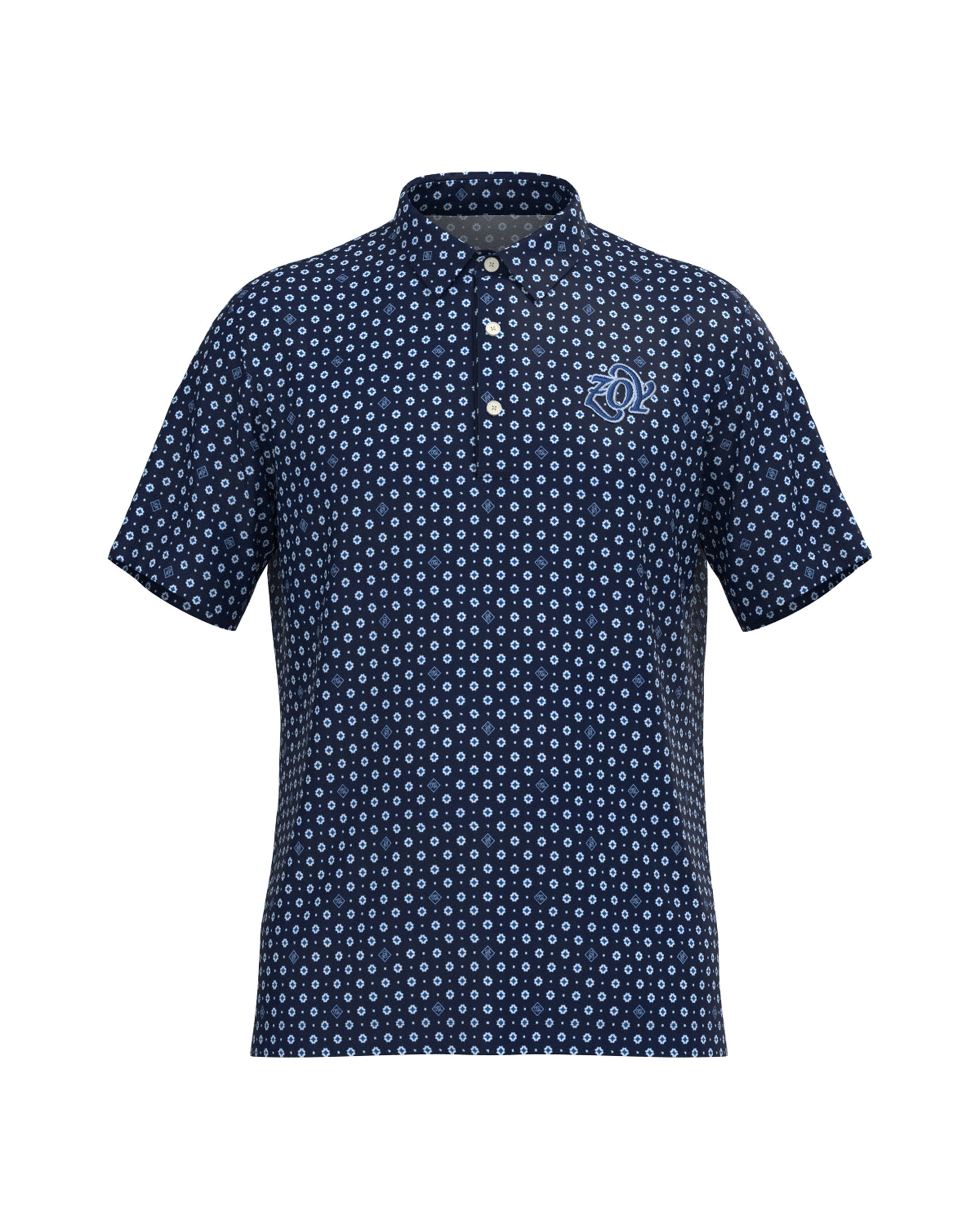 Men's Alphabet Print Short Sleeve Shirt White