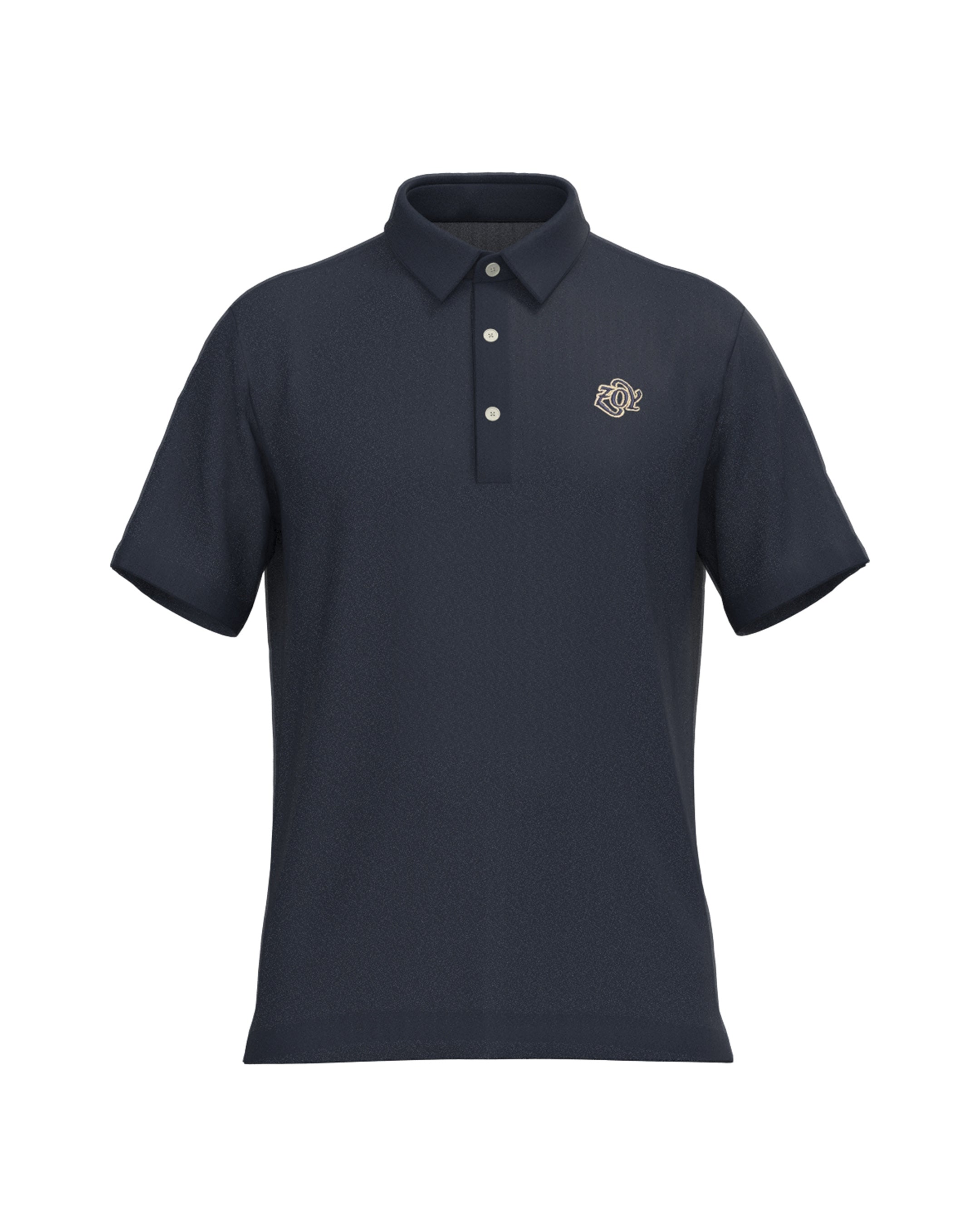 MEN サッカージャガードニット半袖シャツ ネイビー