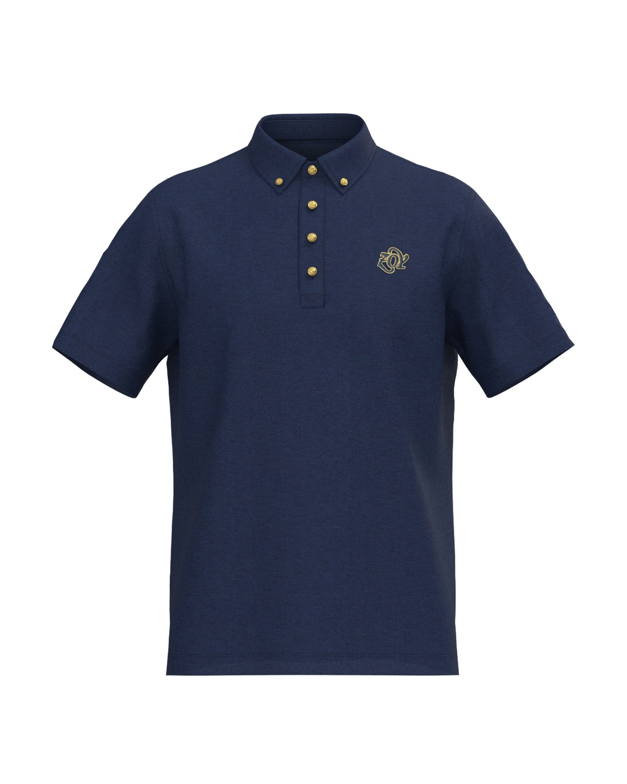 MEN 鹿の子ジャージー 半袖シャツ インディゴ