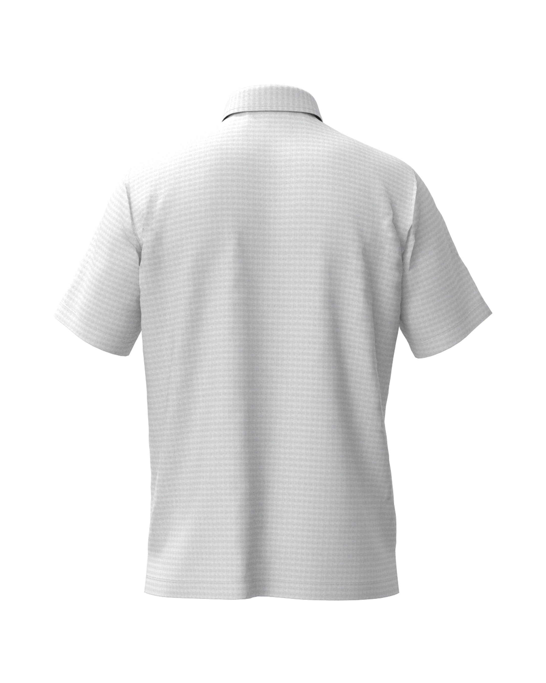 MEN HGJQニットギンガム 半袖シャツ ホワイト