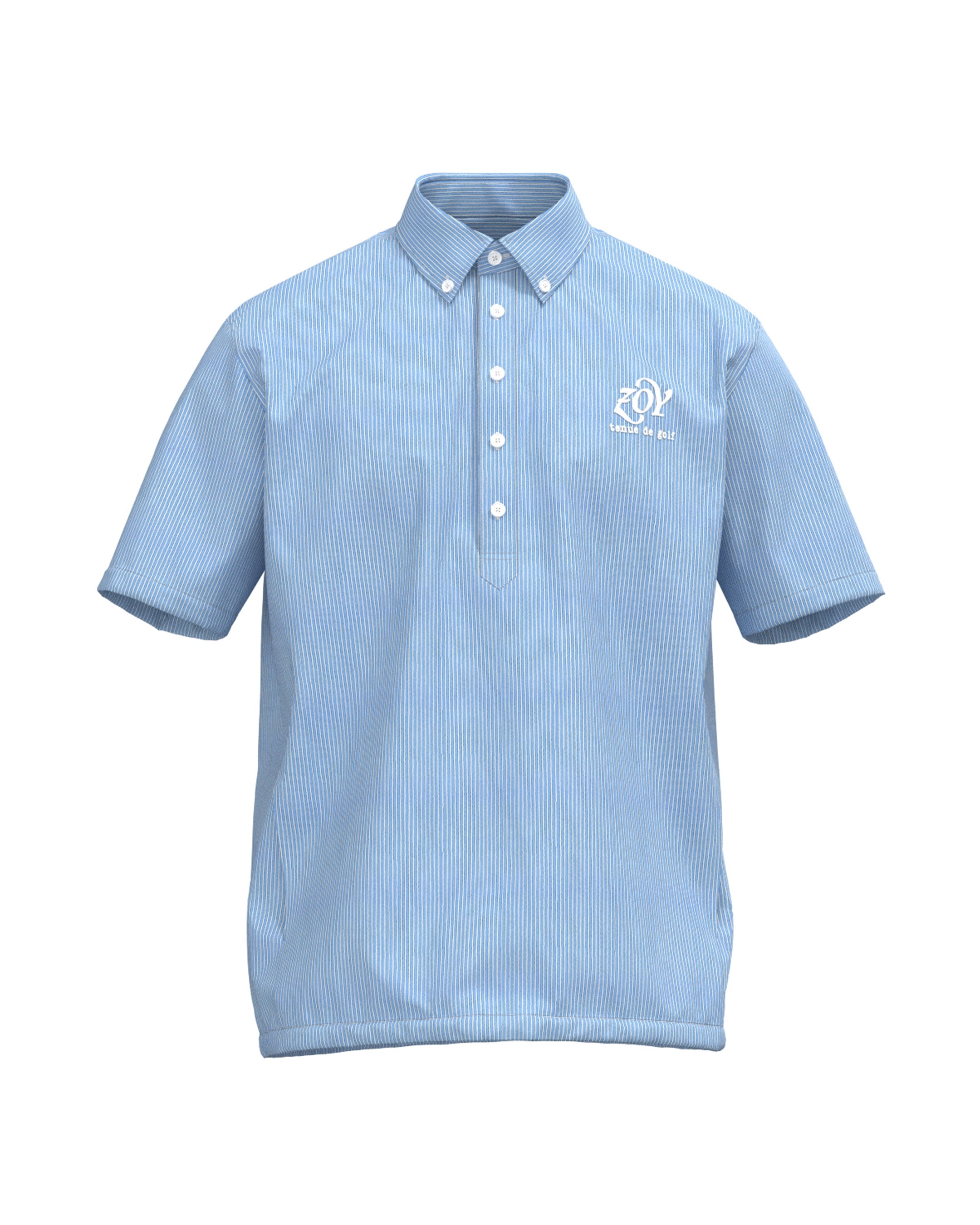 MEN FUNCTIONAL TYPEWRITER 半袖シャツ サックス