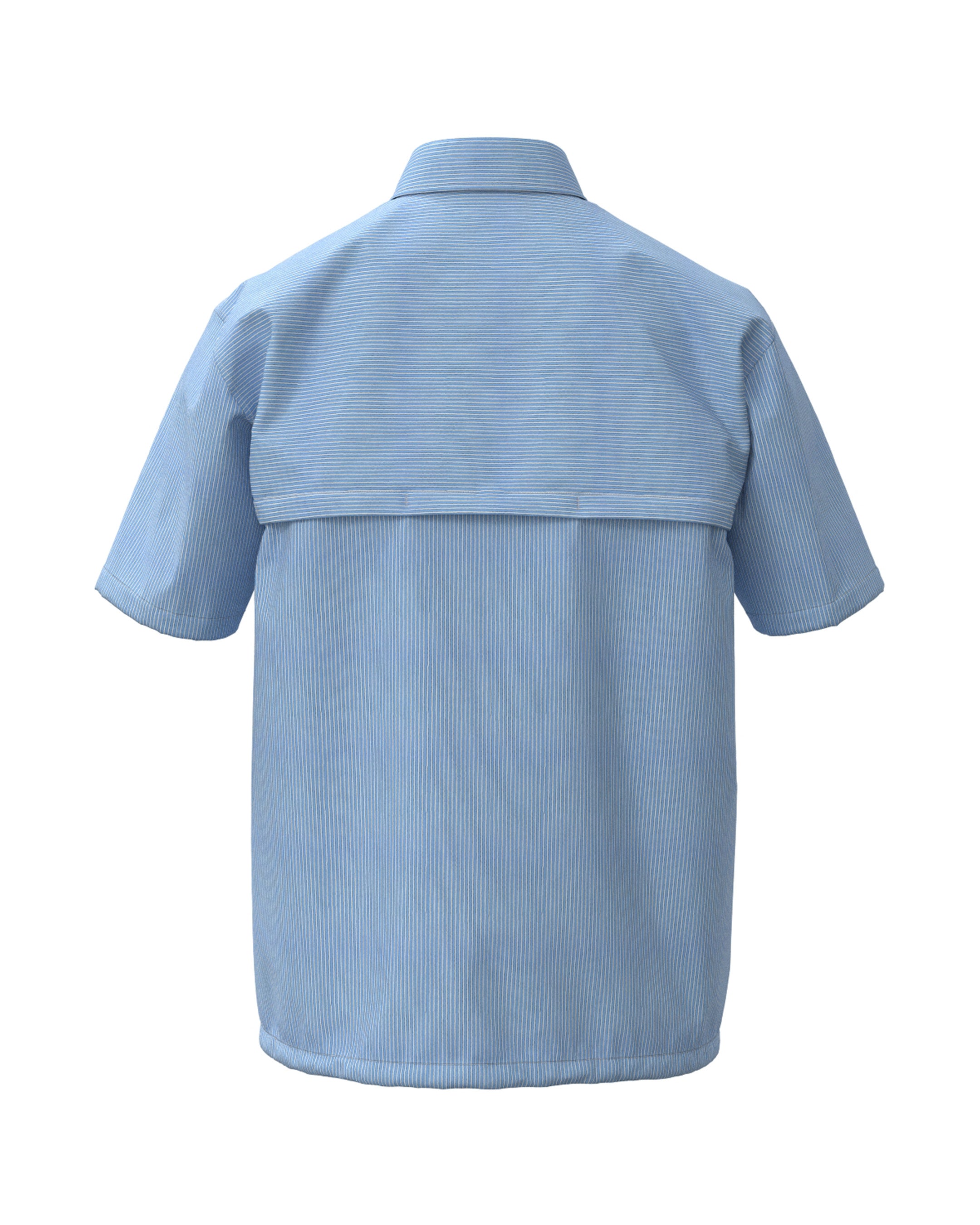 MEN FUNCTIONAL TYPEWRITER 半袖シャツ サックス