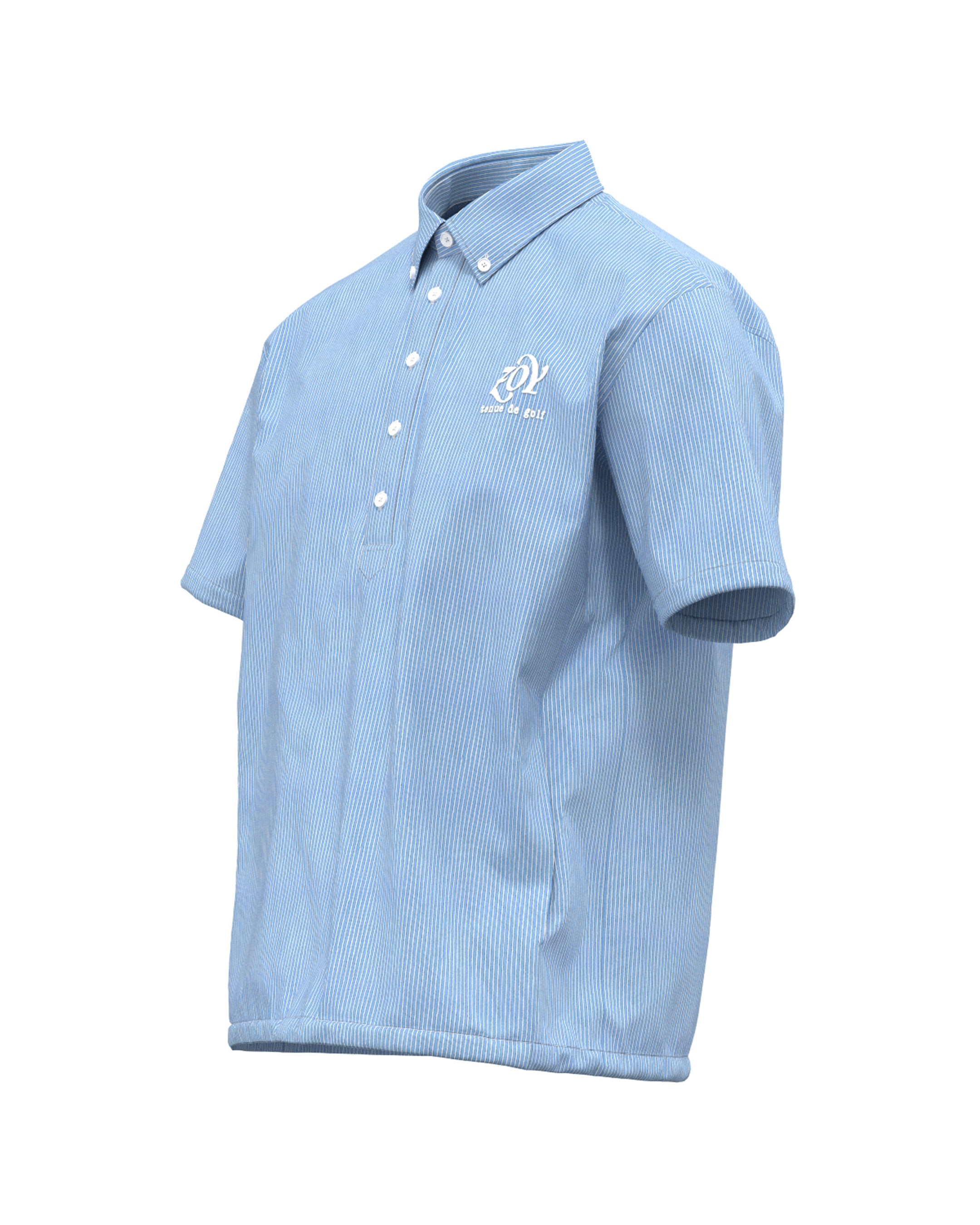 MEN FUNCTIONAL TYPEWRITER Short Sleeve Shirt Sax