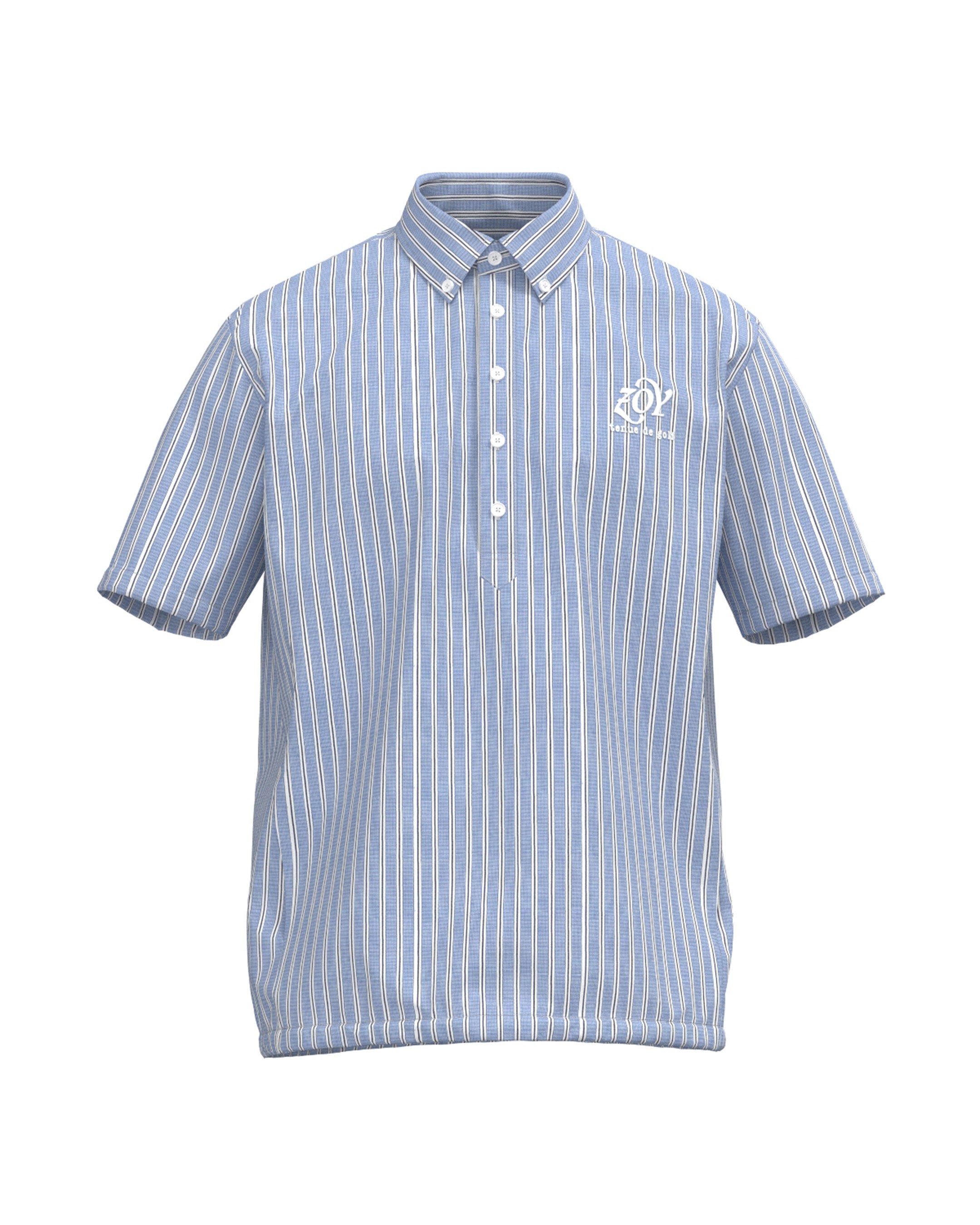 MEN FUNCTIONAL TYPEWRITER 半袖シャツ ブルー