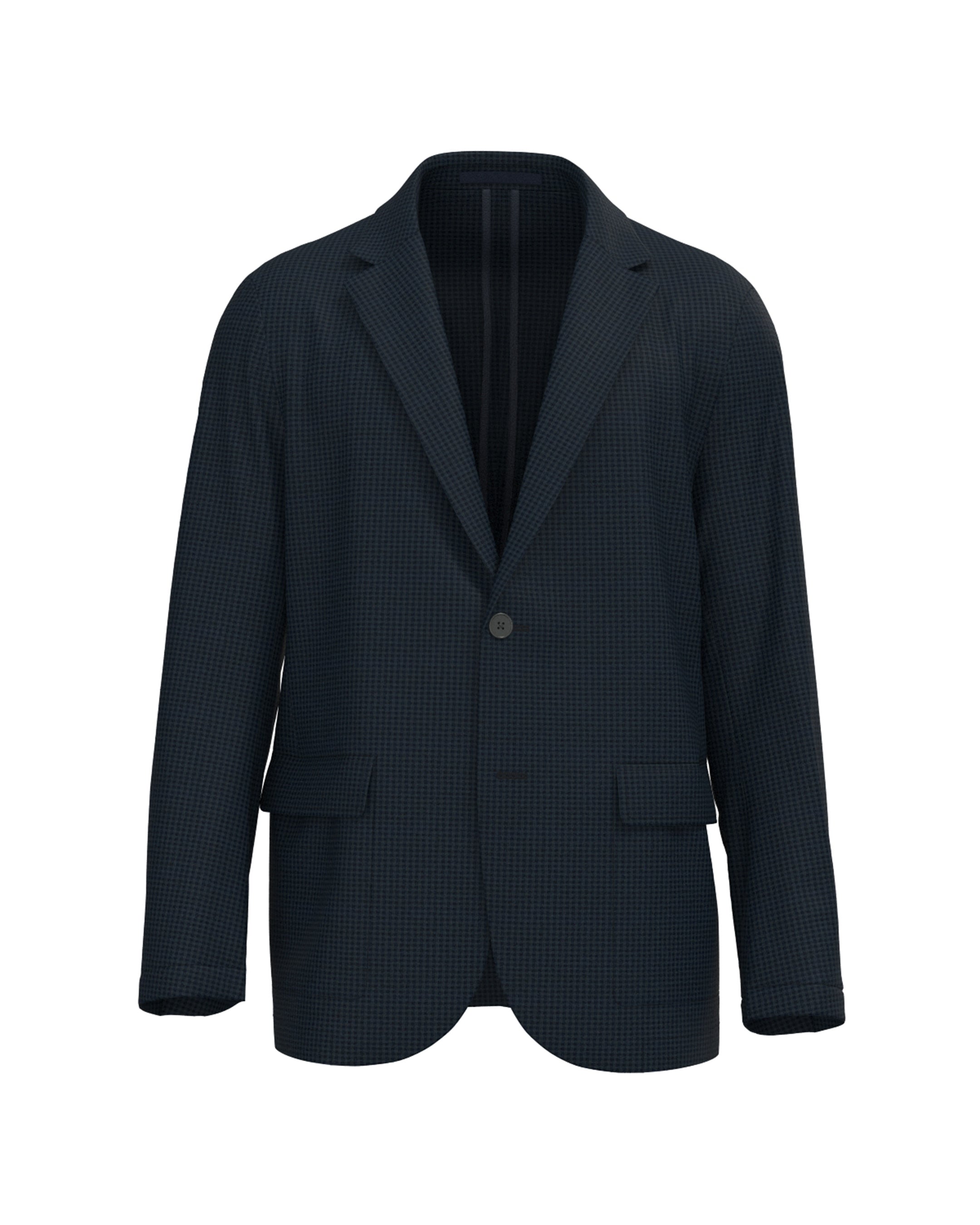 MEN EVALET ギンガムサッカー ジャケット ネイビー