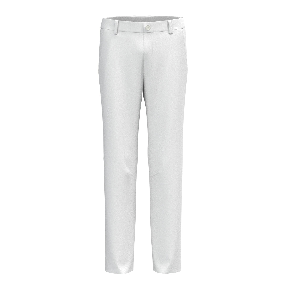 MEN バックパイルサテンストレッチ ロングパンツ ホワイト