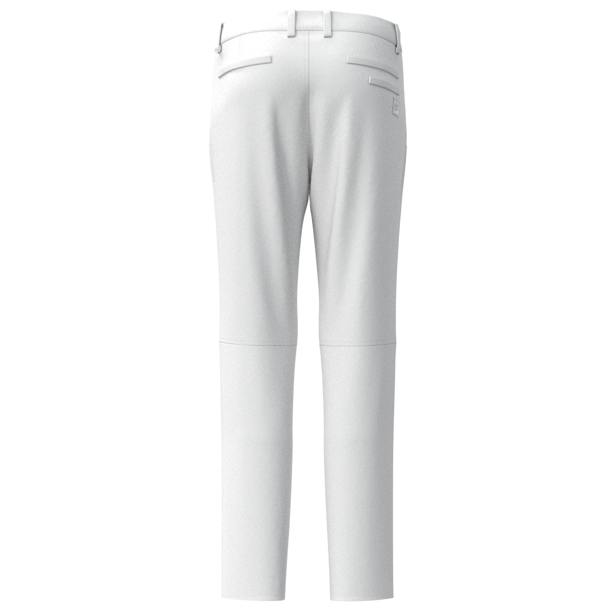 MEN バックパイルサテンストレッチ ロングパンツ ホワイト