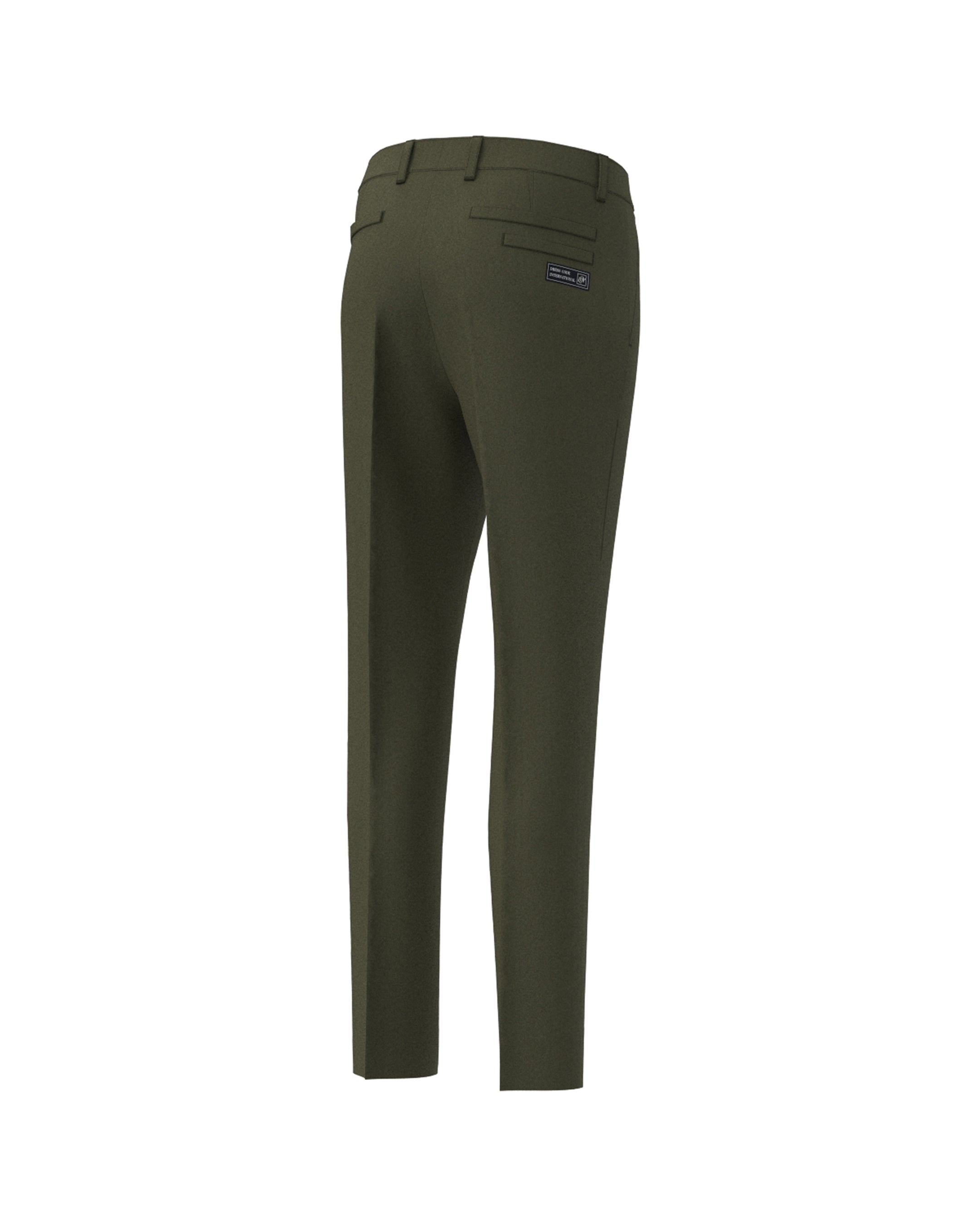 MEN スパンエステルOXストレッチ ロングパンツ オリーブ