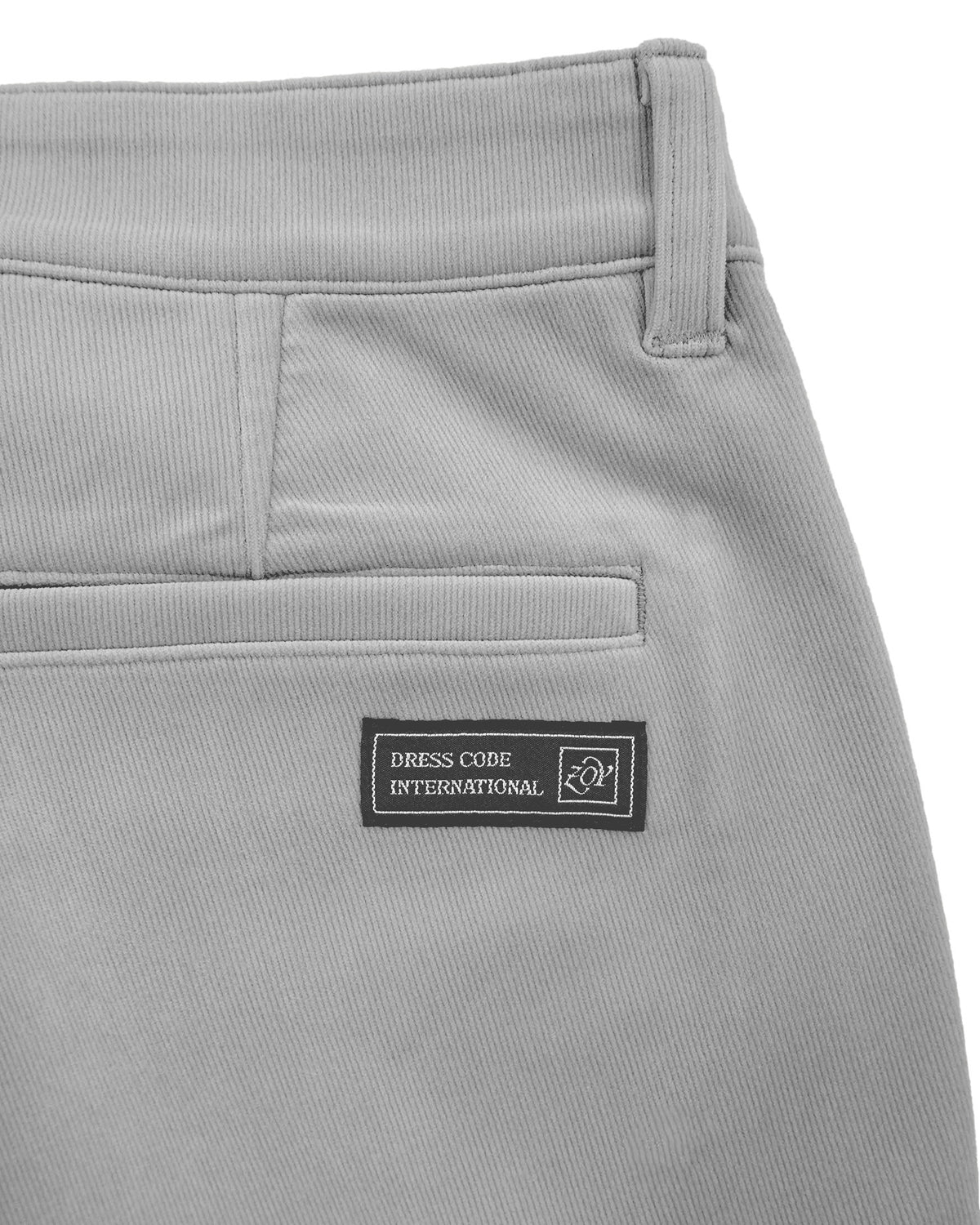 MEN ダウンファブリックコーデュロイ ロングパンツ フェザーグレー