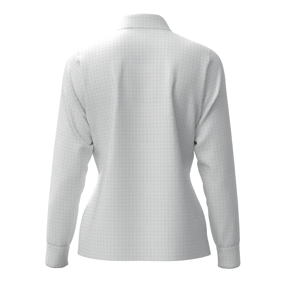 WOMEN HGJQニット千鳥 長袖シャツ ライトグレー