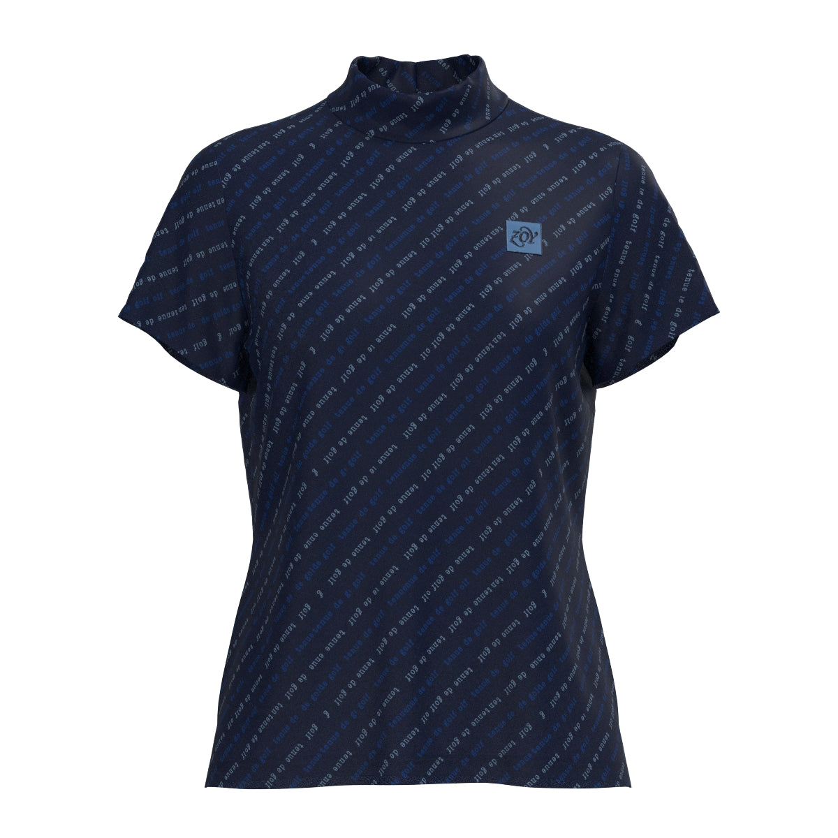 WOMEN バイアスロゴPT 半袖シャツ ネイビー