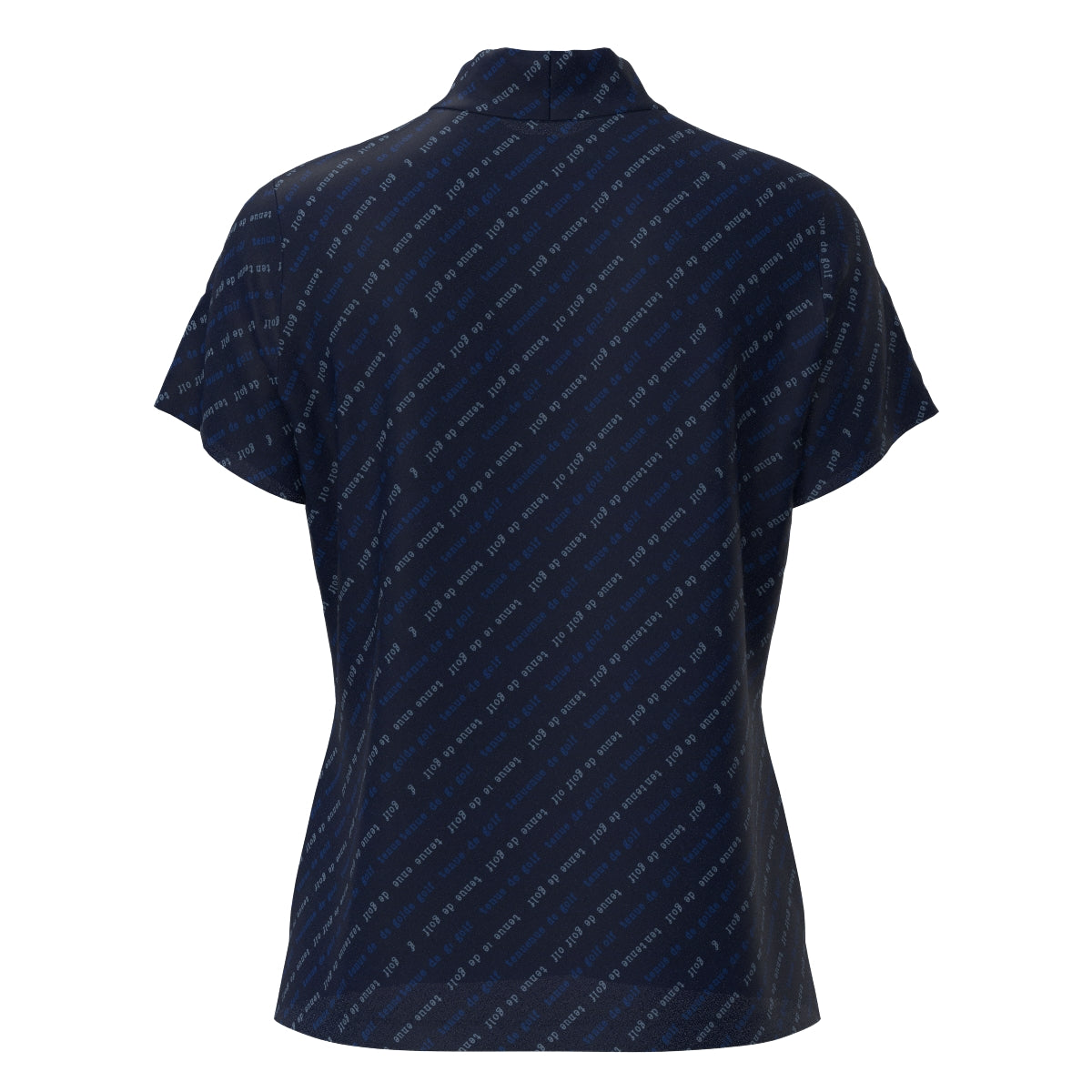 WOMEN バイアスロゴPT 半袖シャツ ネイビー