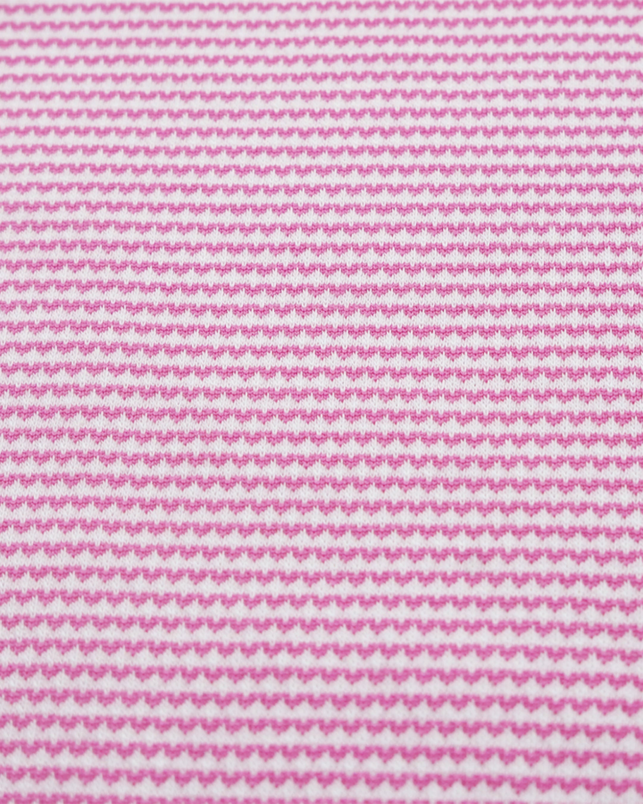 WOMEN COOLMAXハニカムボーダー 半袖シャツ レッド