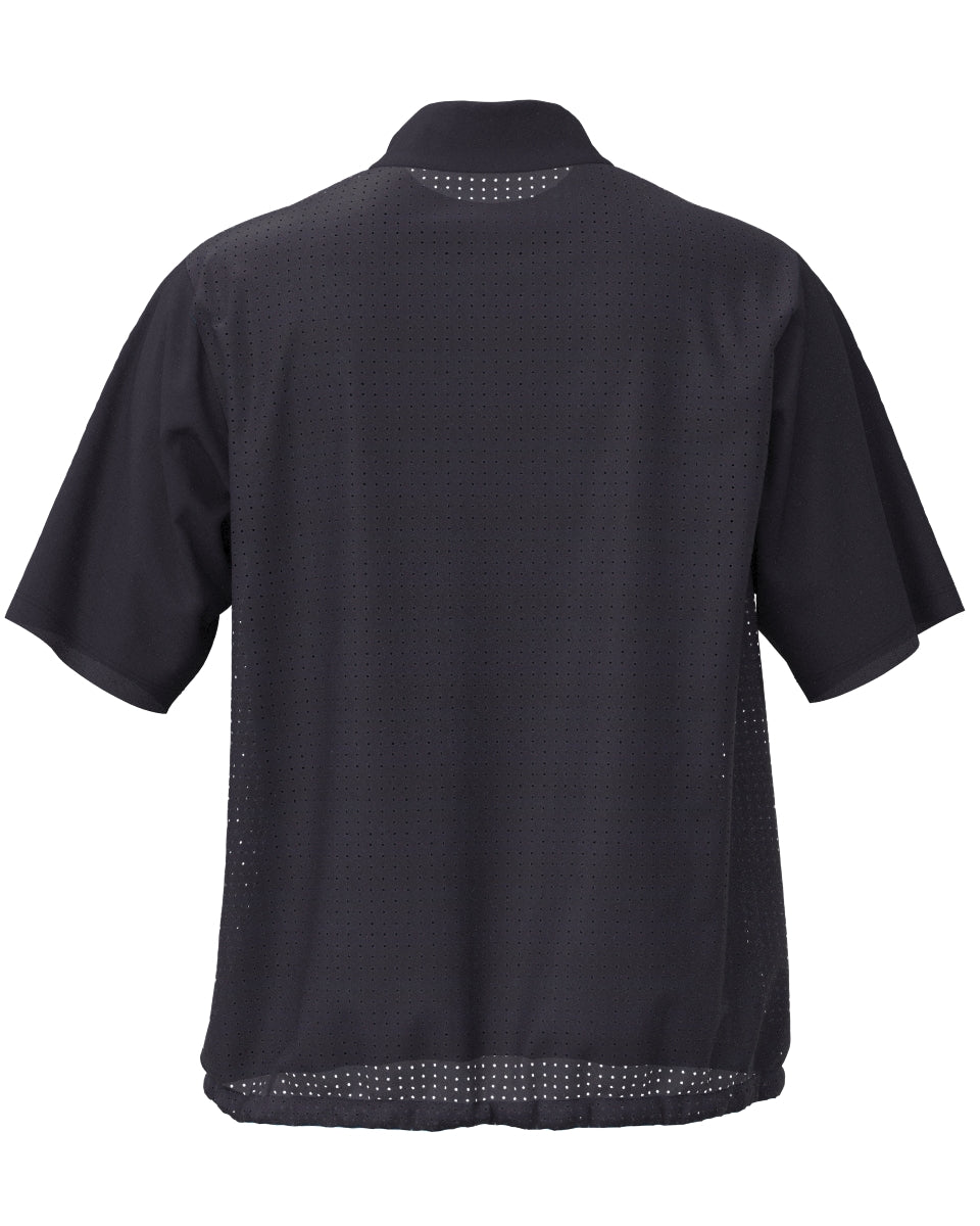 WOMEN SENSITIVE TINTO/UNITO Short Sleeve Mock Neck Shirt Eggplant