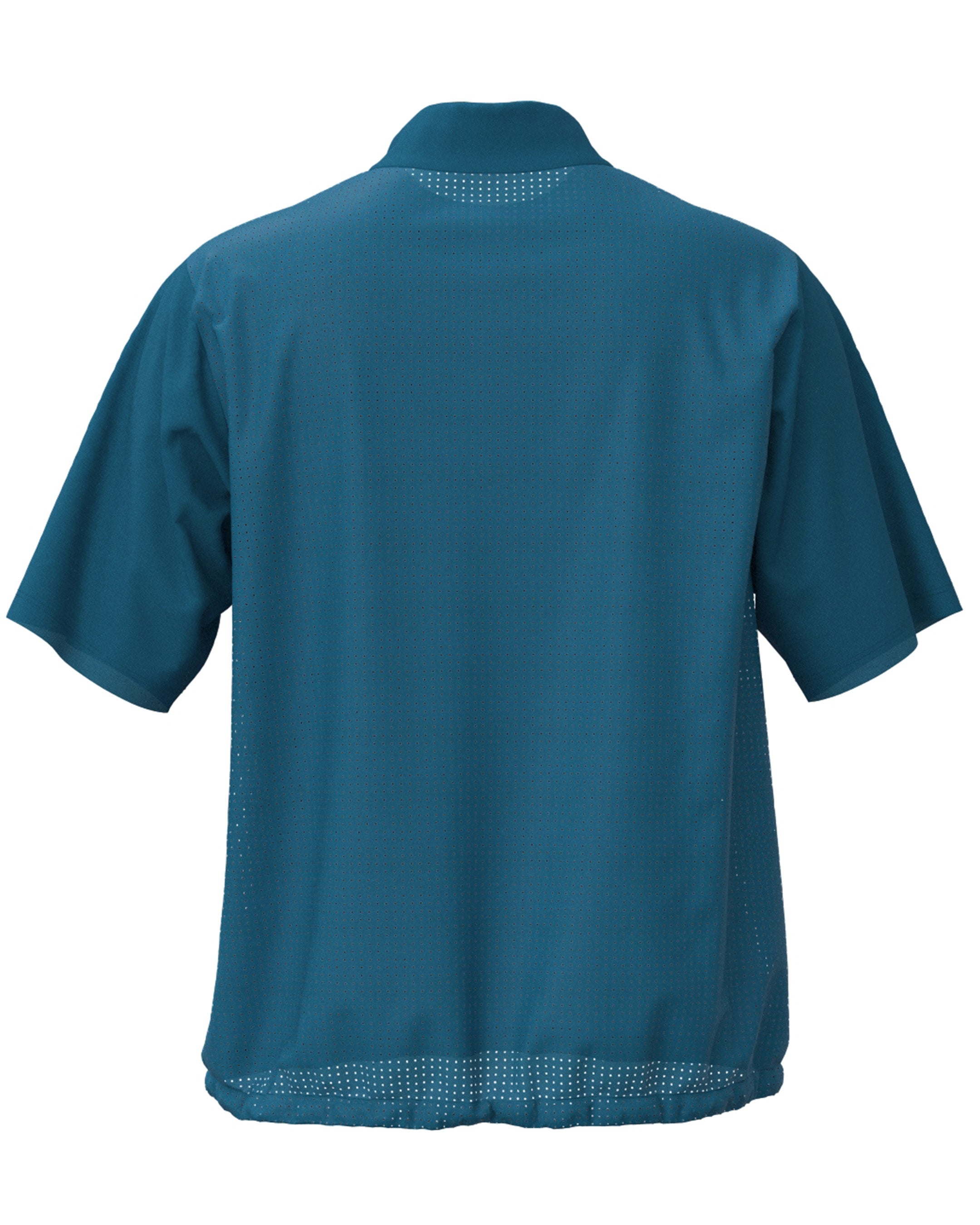 WOMEN SENSITIVE TINTO/UNITO Short-Sleeve Mock Neck Shirt Marine Blue