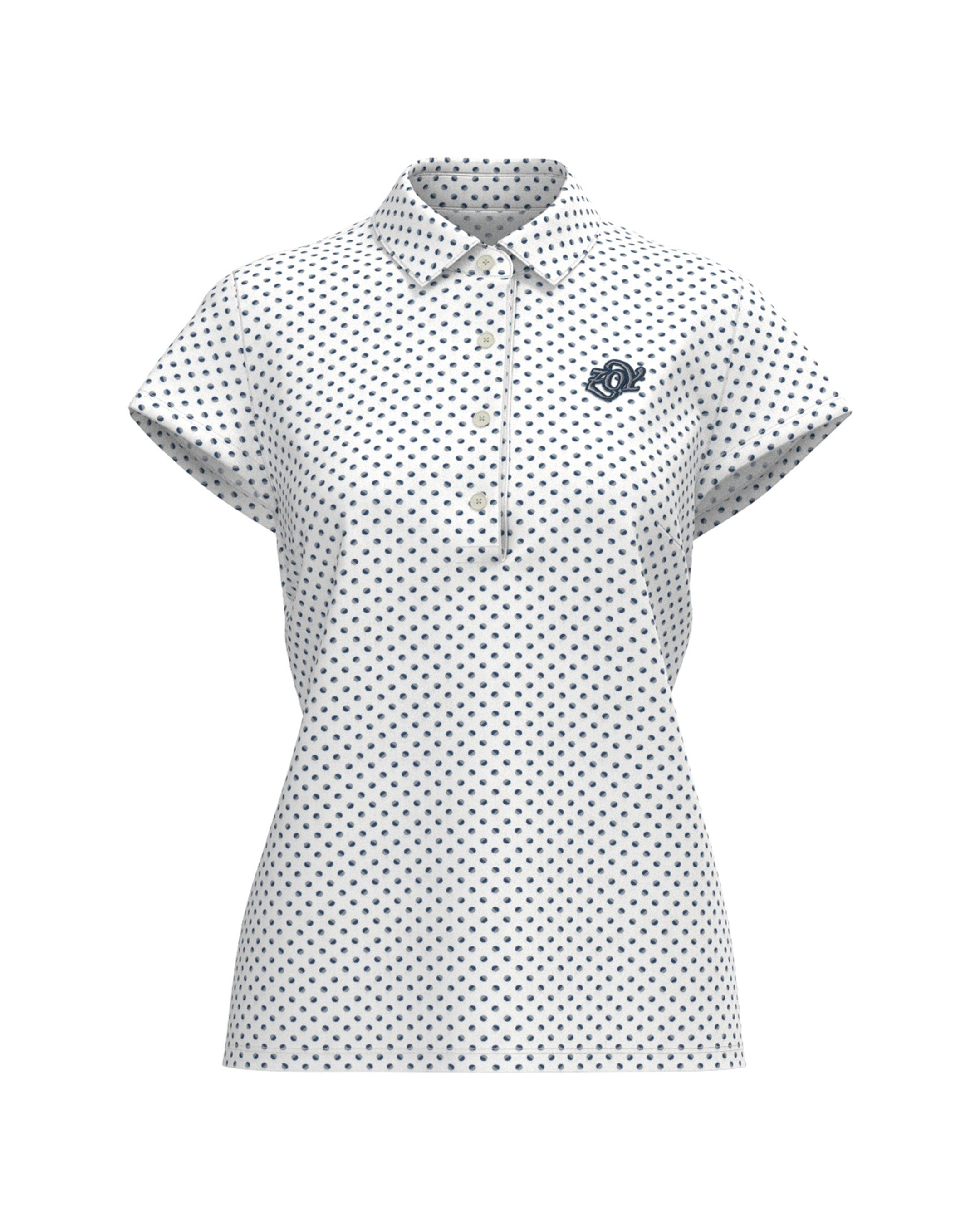 WOMEN カラードッツPT 半袖シャツ ホワイト