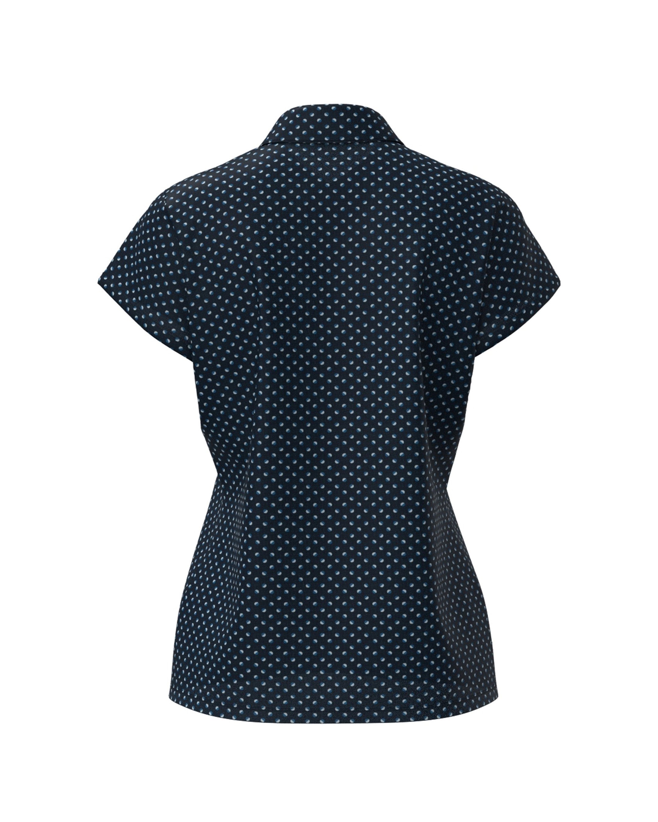 WOMEN カラードッツPT 半袖シャツ ネイビー WOMEN カラードッツPT 半袖シャツ ネイビー