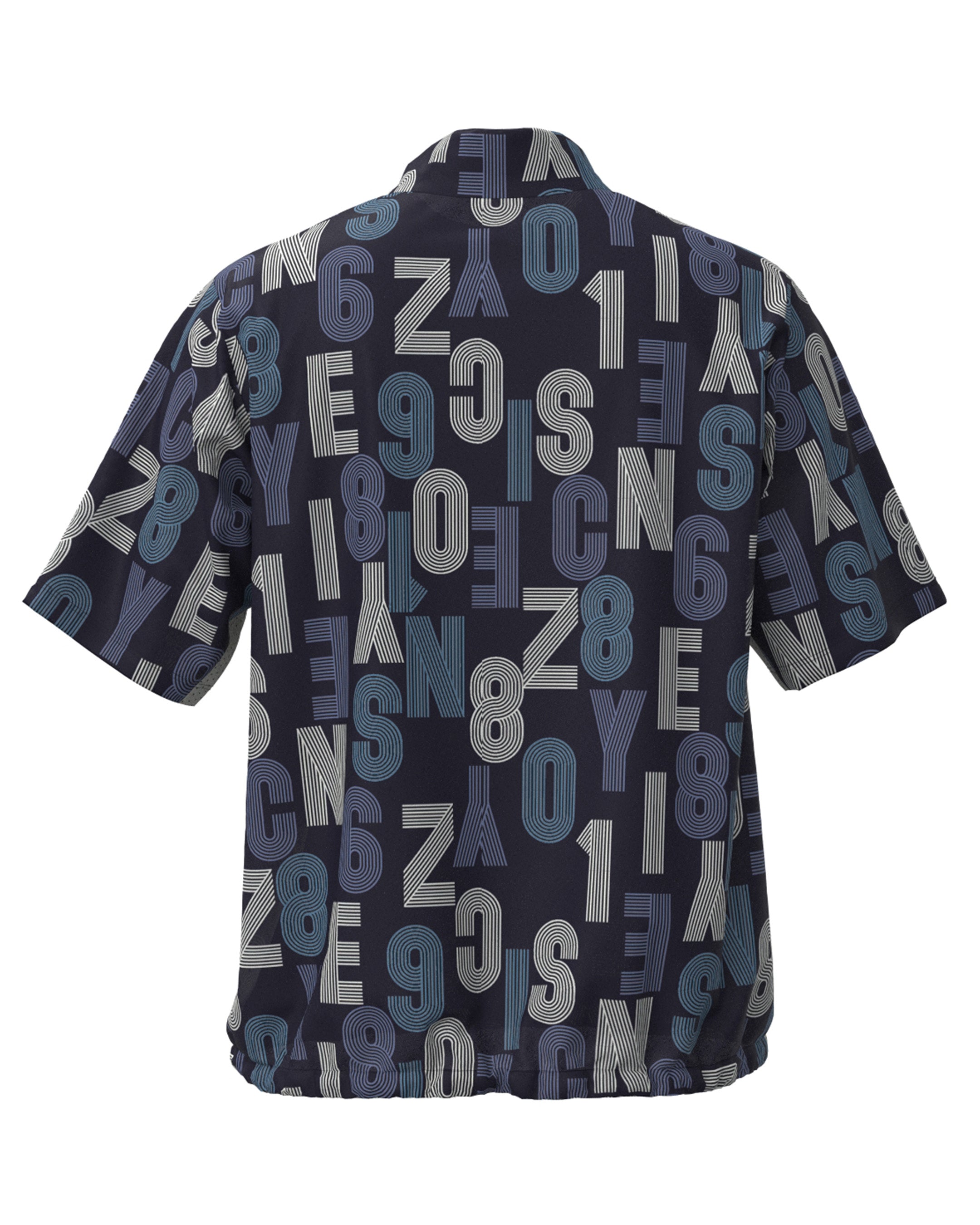 WOMEN Track Logo Print Short Sleeve Mock Neck Shirt Eggplant