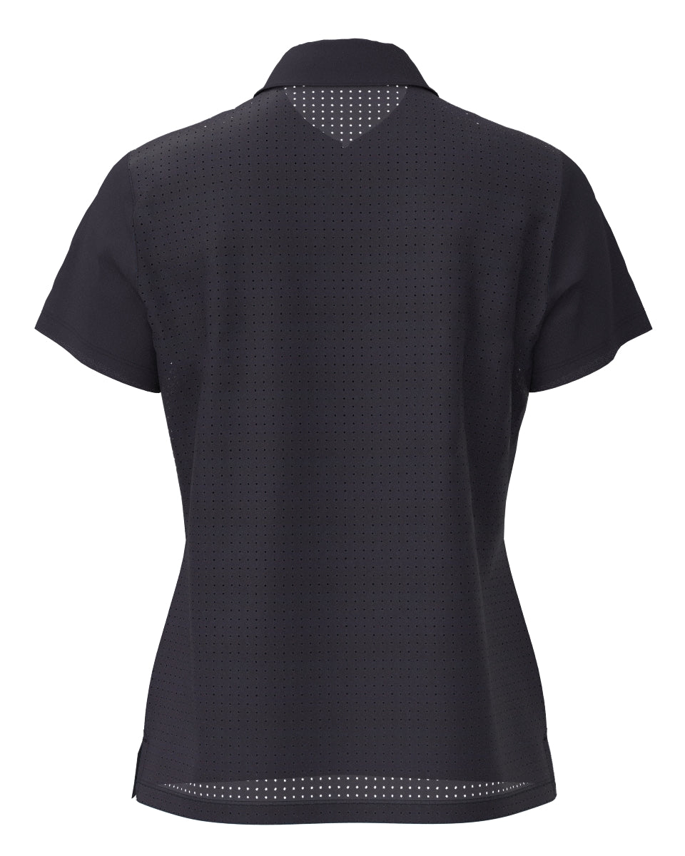 WOMEN SENSITIVE TINT/UNIT Short Sleeve Polo Shirt Eggplant