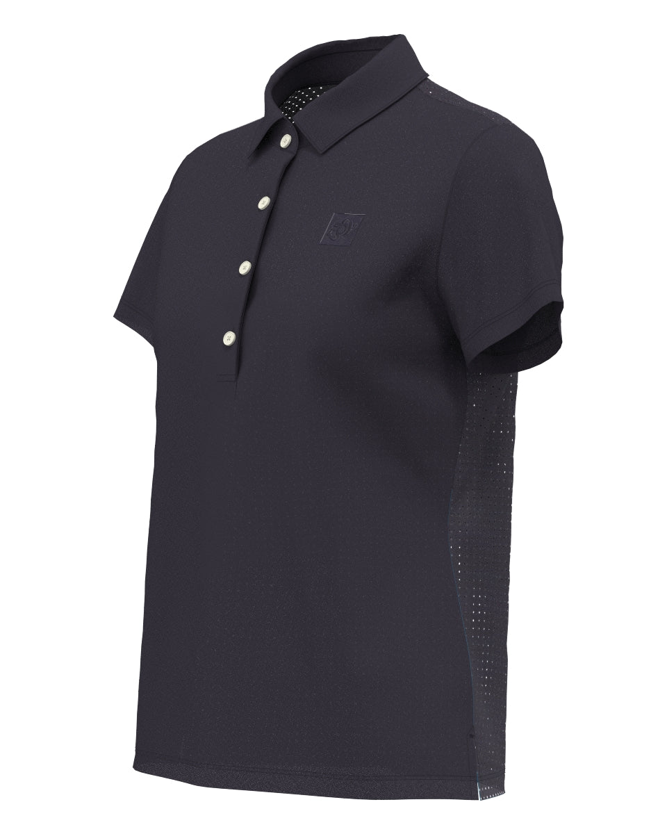 WOMEN SENSITIVE TINT/UNIT Short Sleeve Polo Shirt Eggplant