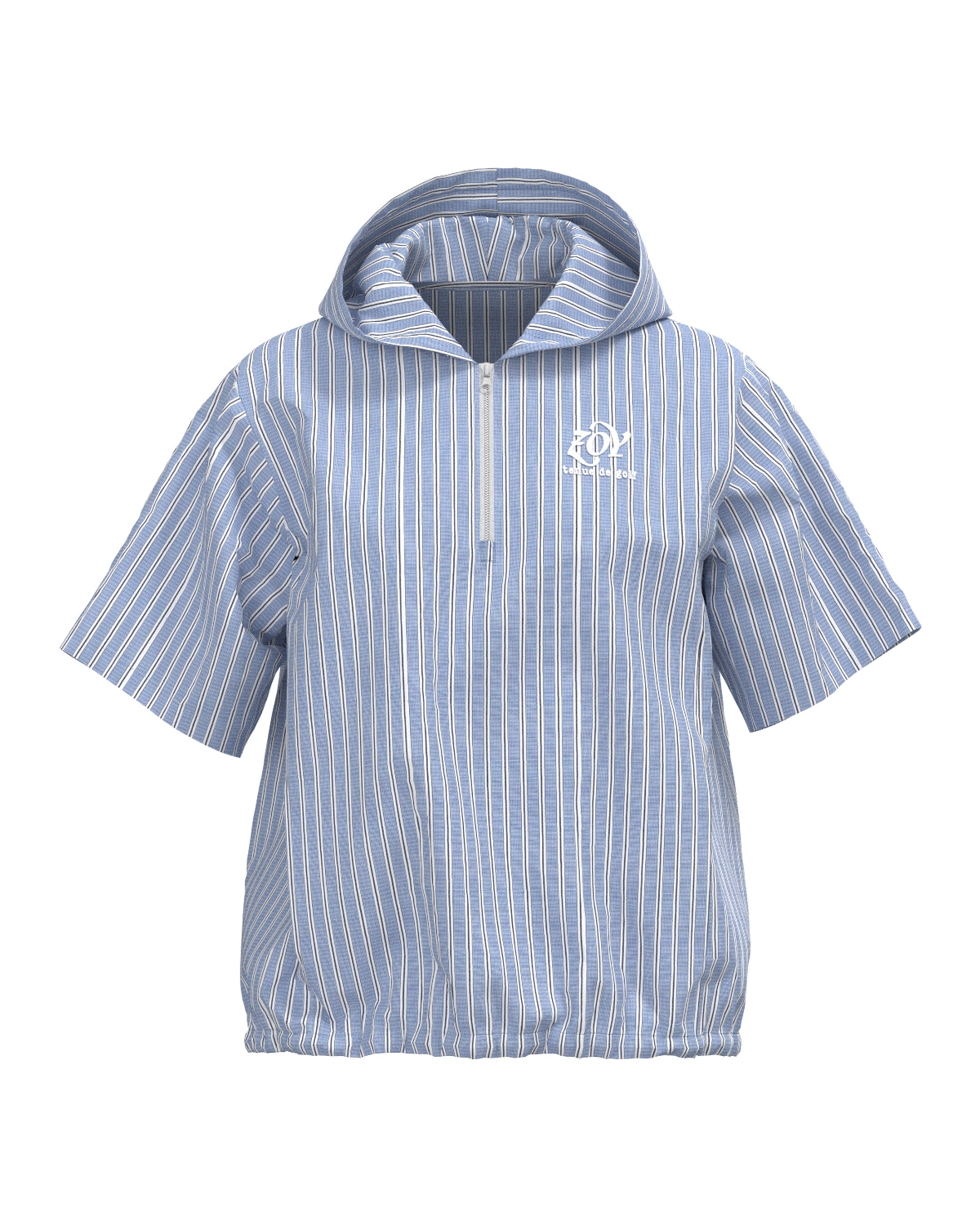 WOMEN FUNCTIONAL TYPEWRITER 半袖シャツ ブルー