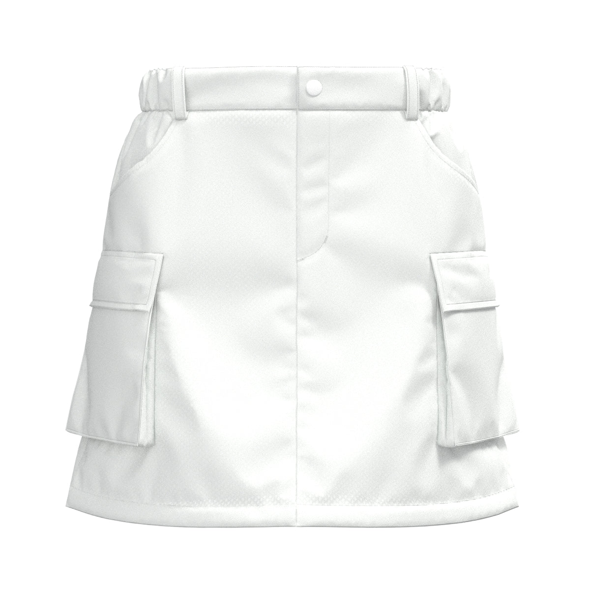 WOMEN ナイロンタフタストレッチ スカート ホワイト