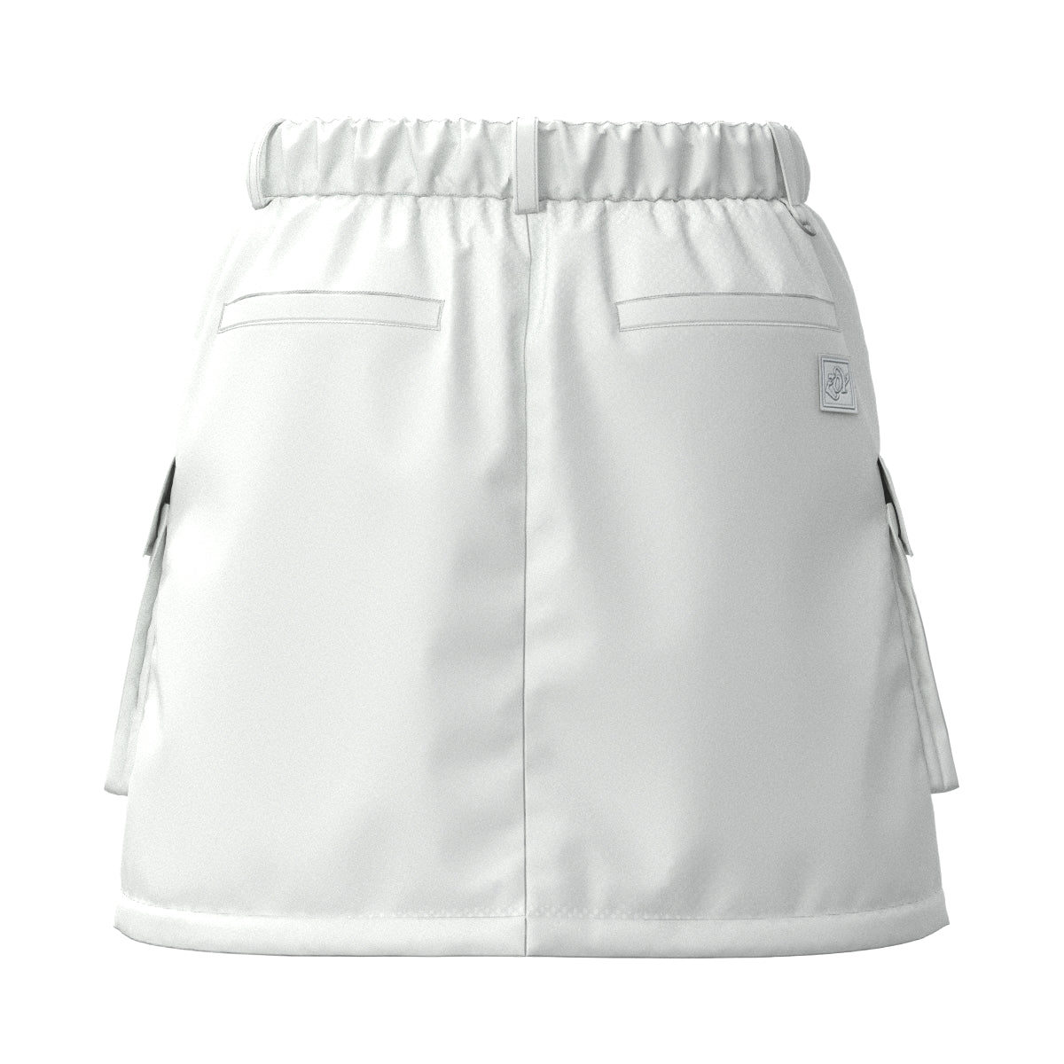 WOMEN ナイロンタフタストレッチ スカート ホワイト