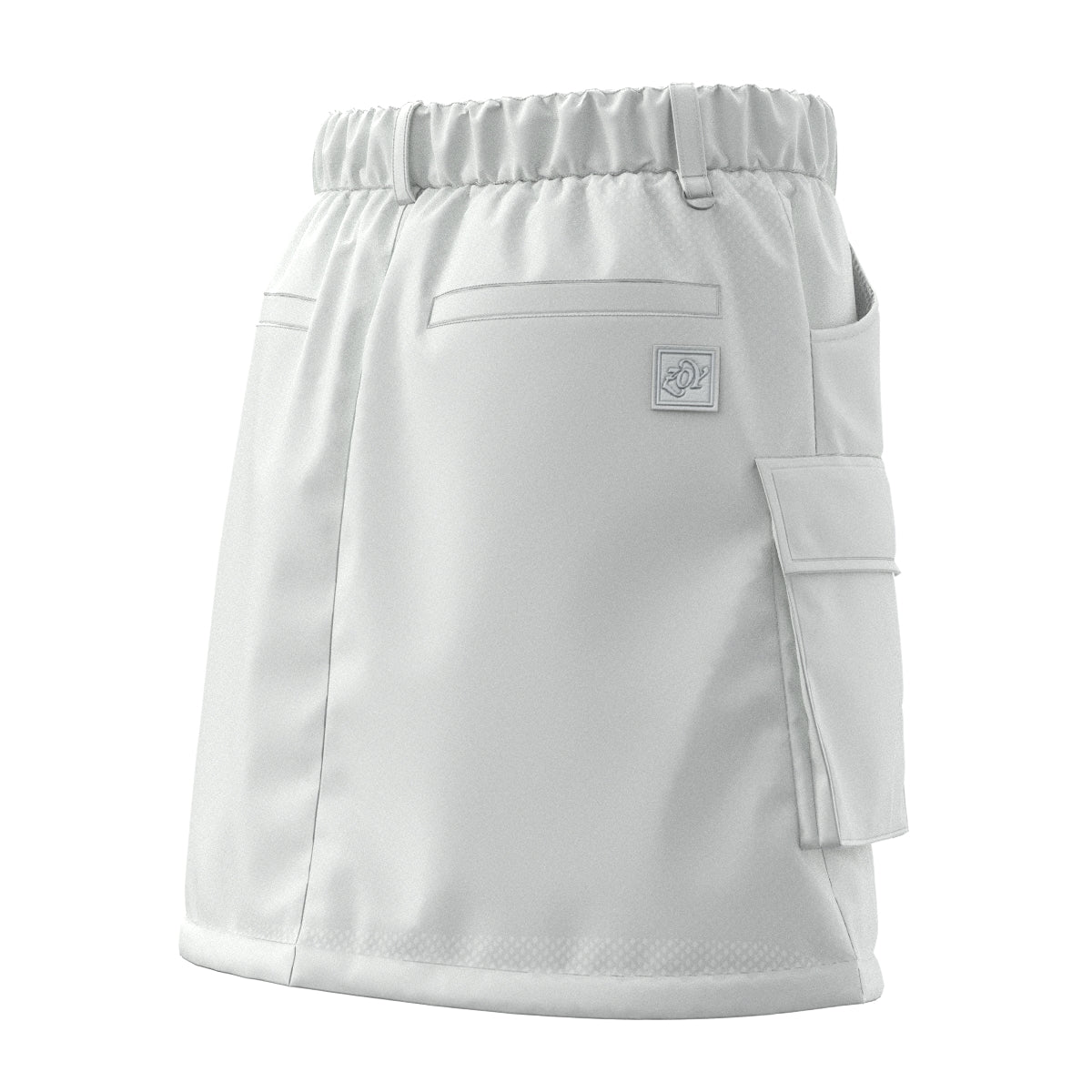 WOMEN ナイロンタフタストレッチ スカート ホワイト