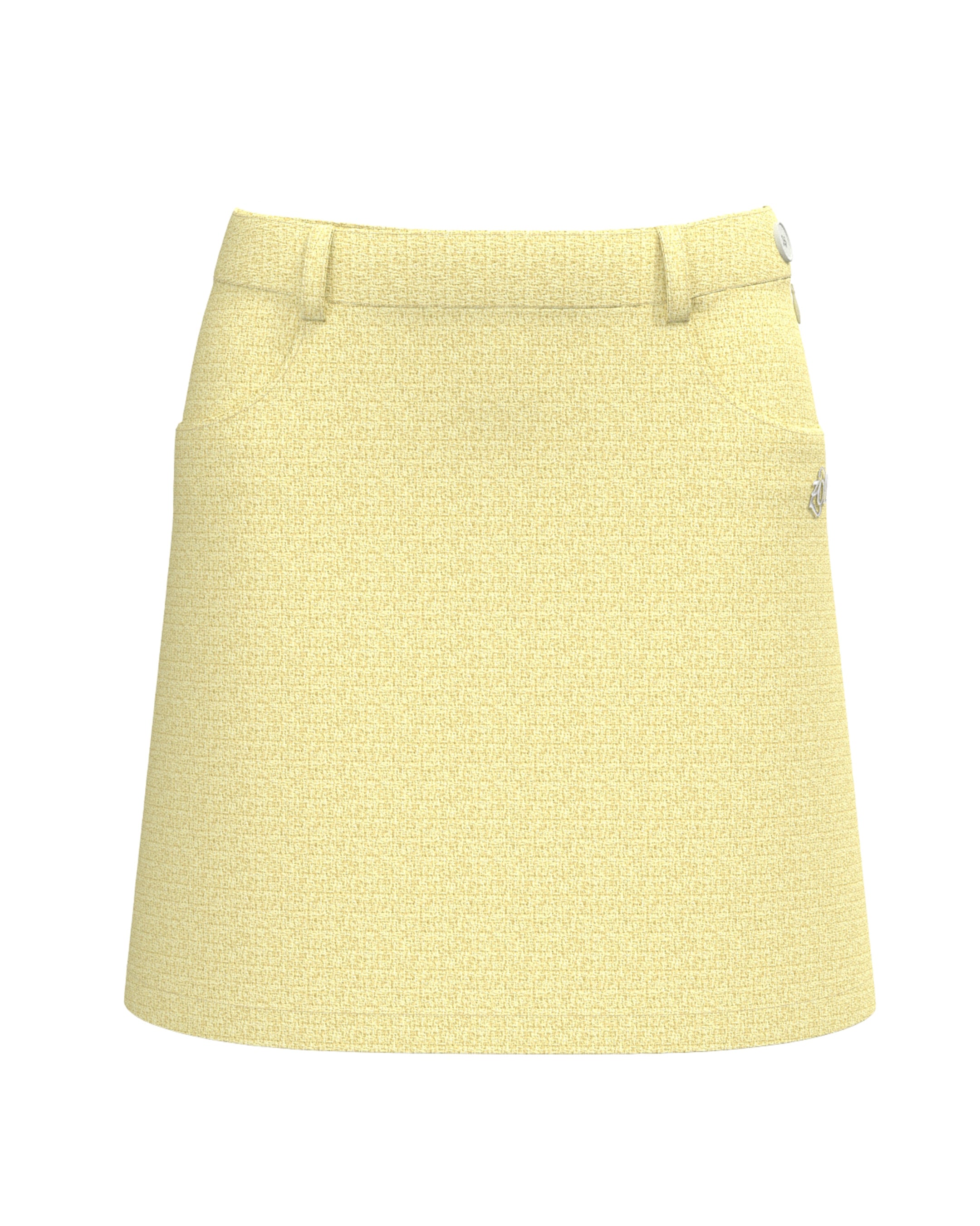 WOMEN FANCY TWEED スカート イエロー