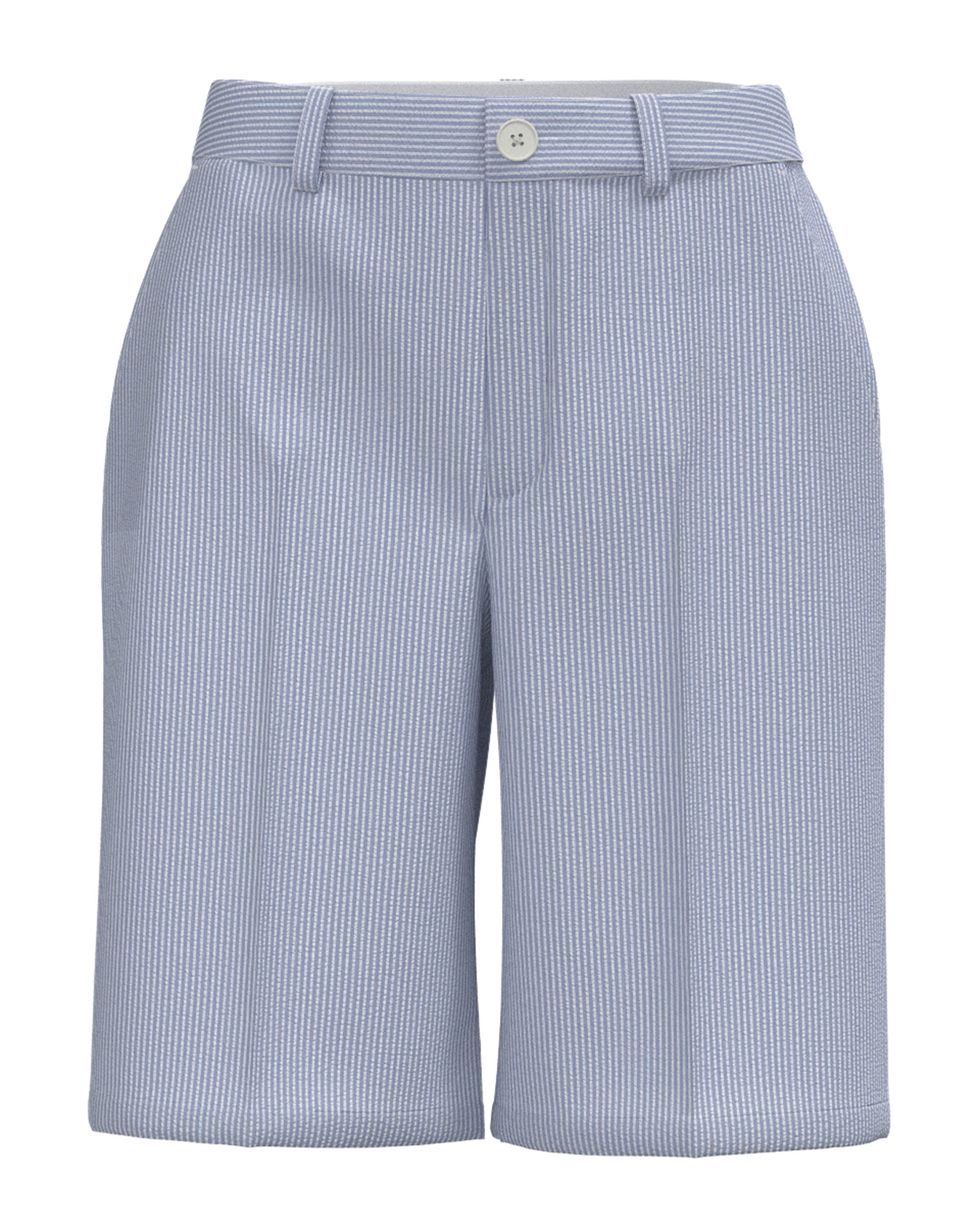 HUITA MARINE ストライプショートパンツ WOMEN ストライプサッカー ショートパンツ ブルー