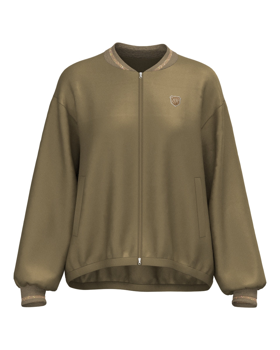 WOMEN VINTAGE AIRFLOW SATIN ブルゾン モカ