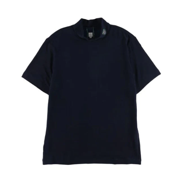 【AW】MENS 3LAYERED COTTON WARM 半袖モックネック ネイビー 071424010