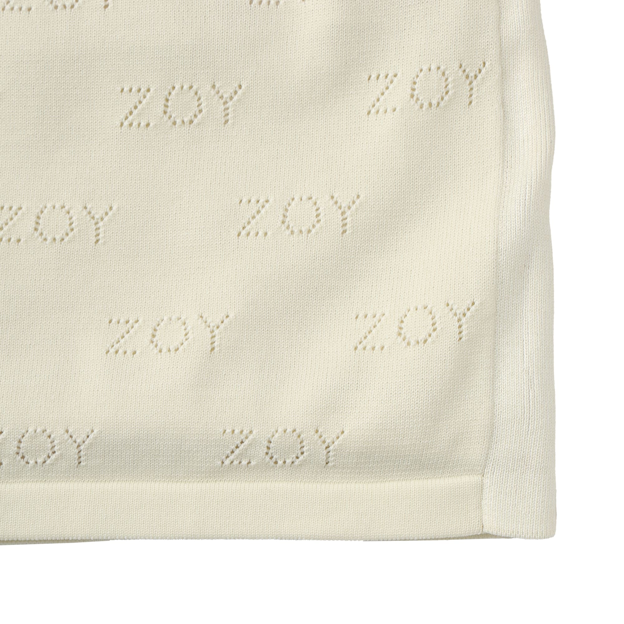 【24AW新作】WOMENS ZOYアイレット天竺プレーティング スカート(防風裏地付) エクリュ 071644318 - ZOY OFFICIAL