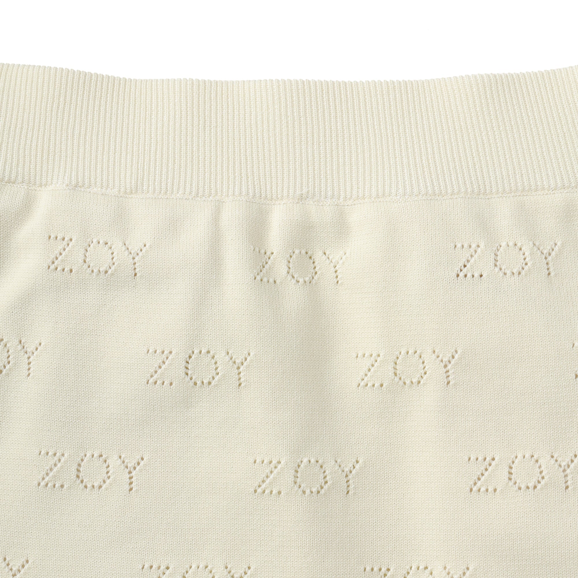 【24AW新作】WOMENS ZOYアイレット天竺プレーティング スカート(防風裏地付) エクリュ 071644318 - ZOY OFFICIAL