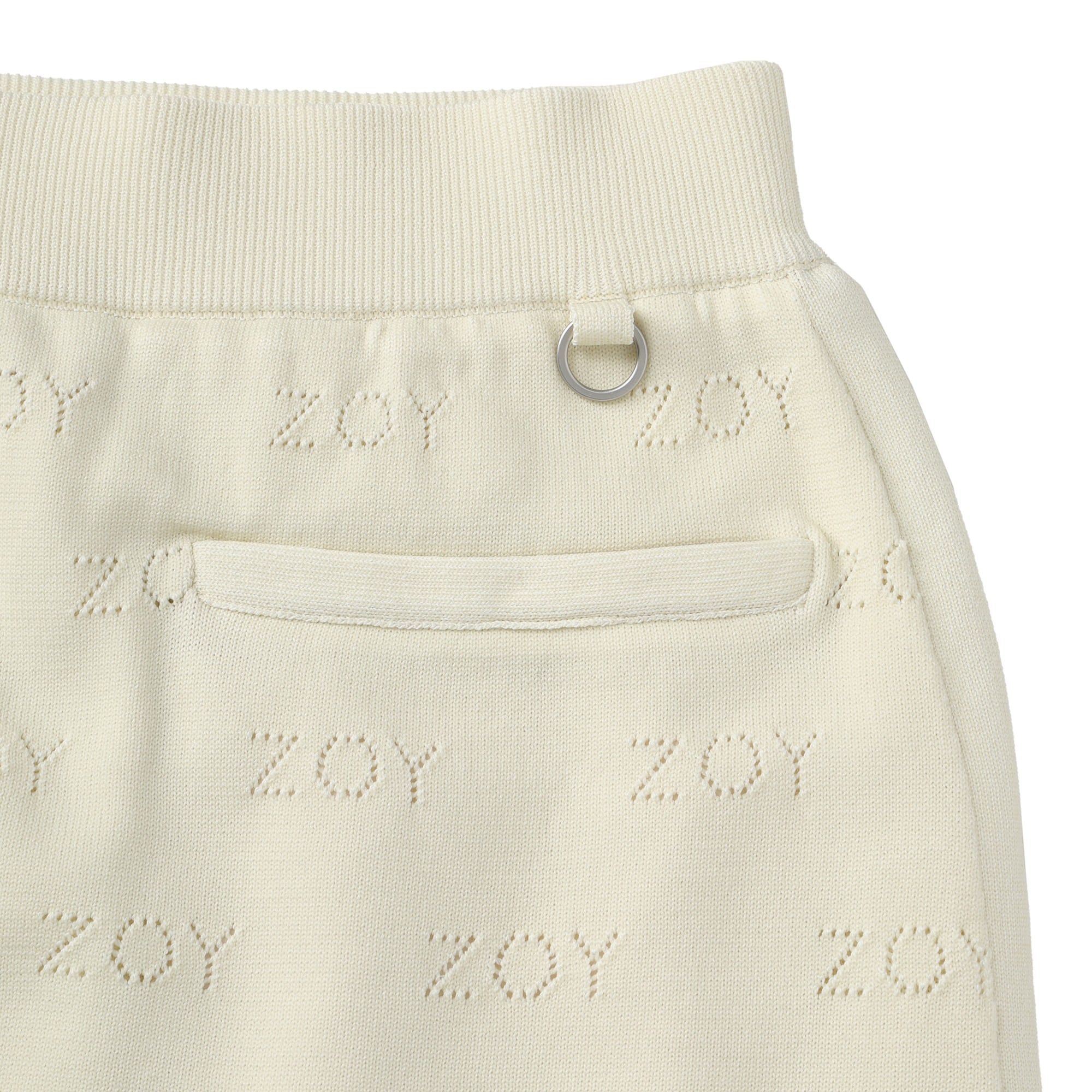 【24AW新作】WOMENS ZOYアイレット天竺プレーティング スカート(防風裏地付) エクリュ 071644318 - ZOY OFFICIAL